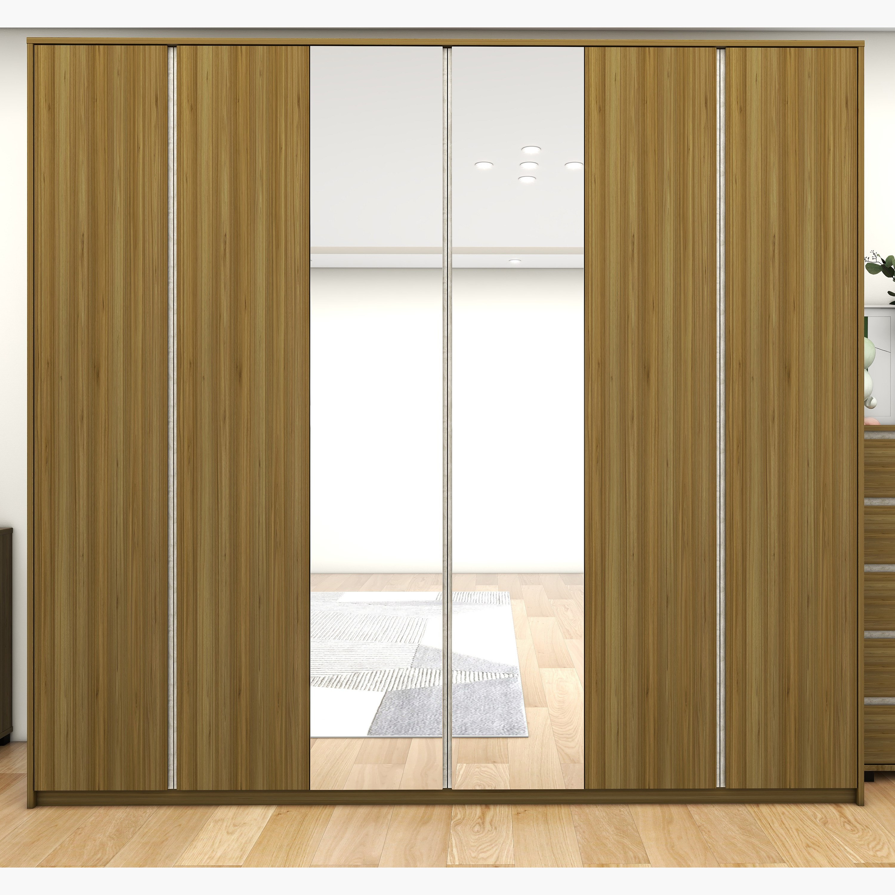 خزانة ملابس بـ6 أبواب ومرآتين من بريندا-hbxfurniture-wardrobes-image-1