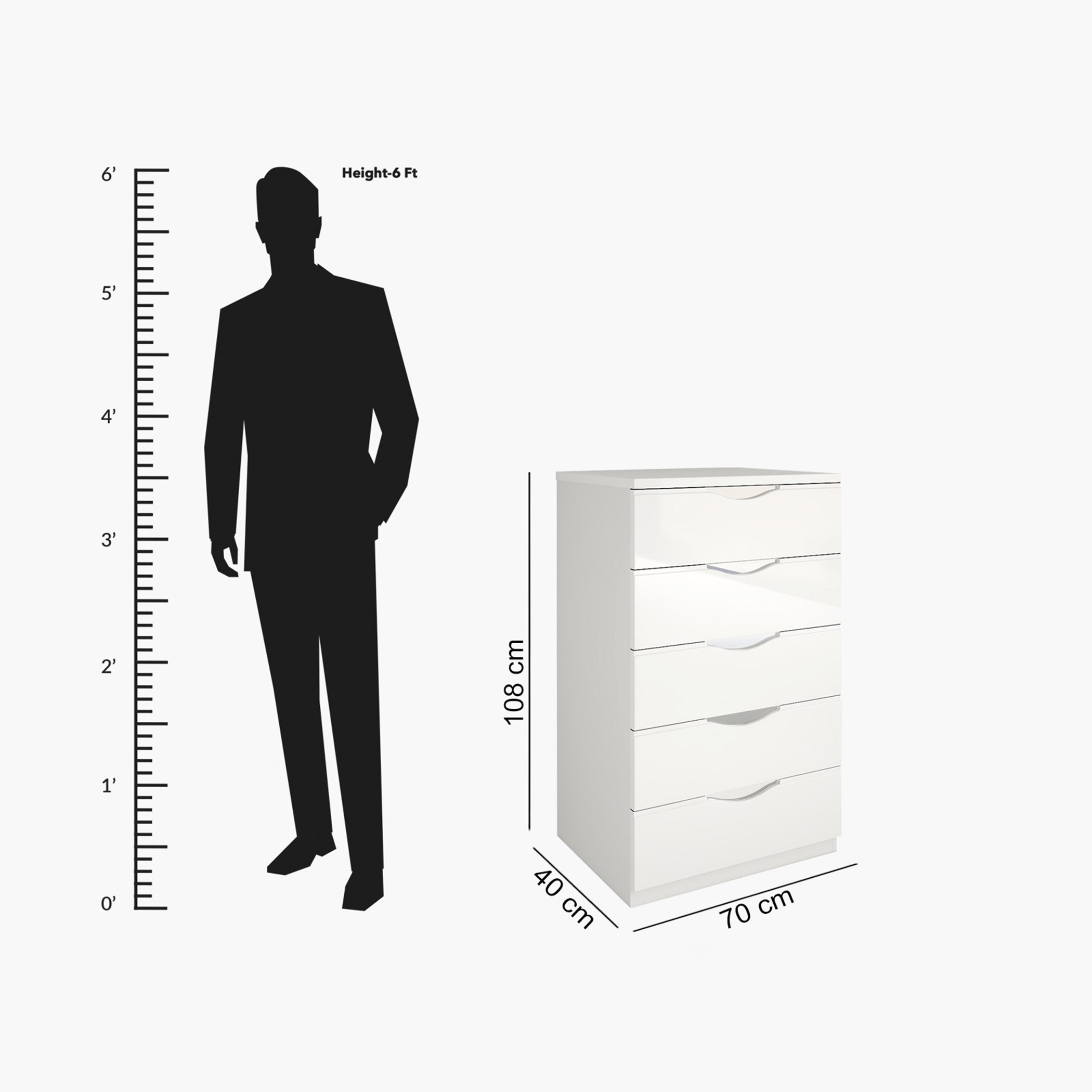 وحدة تخزين 5 أدراج من ويني-hbxfurniture-dressersandchests-chestofdrawers-image-8