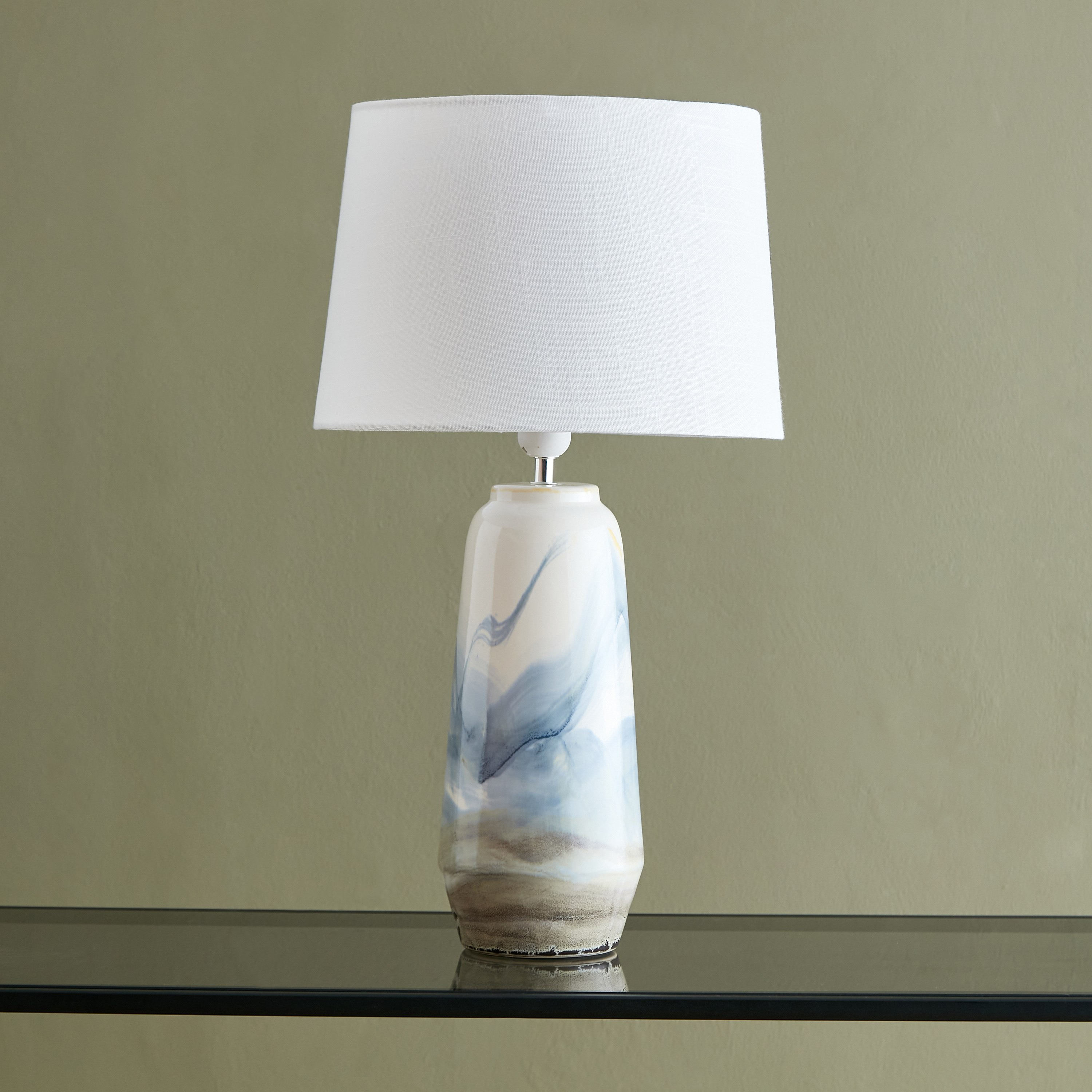 مصباح طاولة سيراميك من زينيا - 33x33x58 سم-hbxlivingroom-lighting-tablelamps-image-1