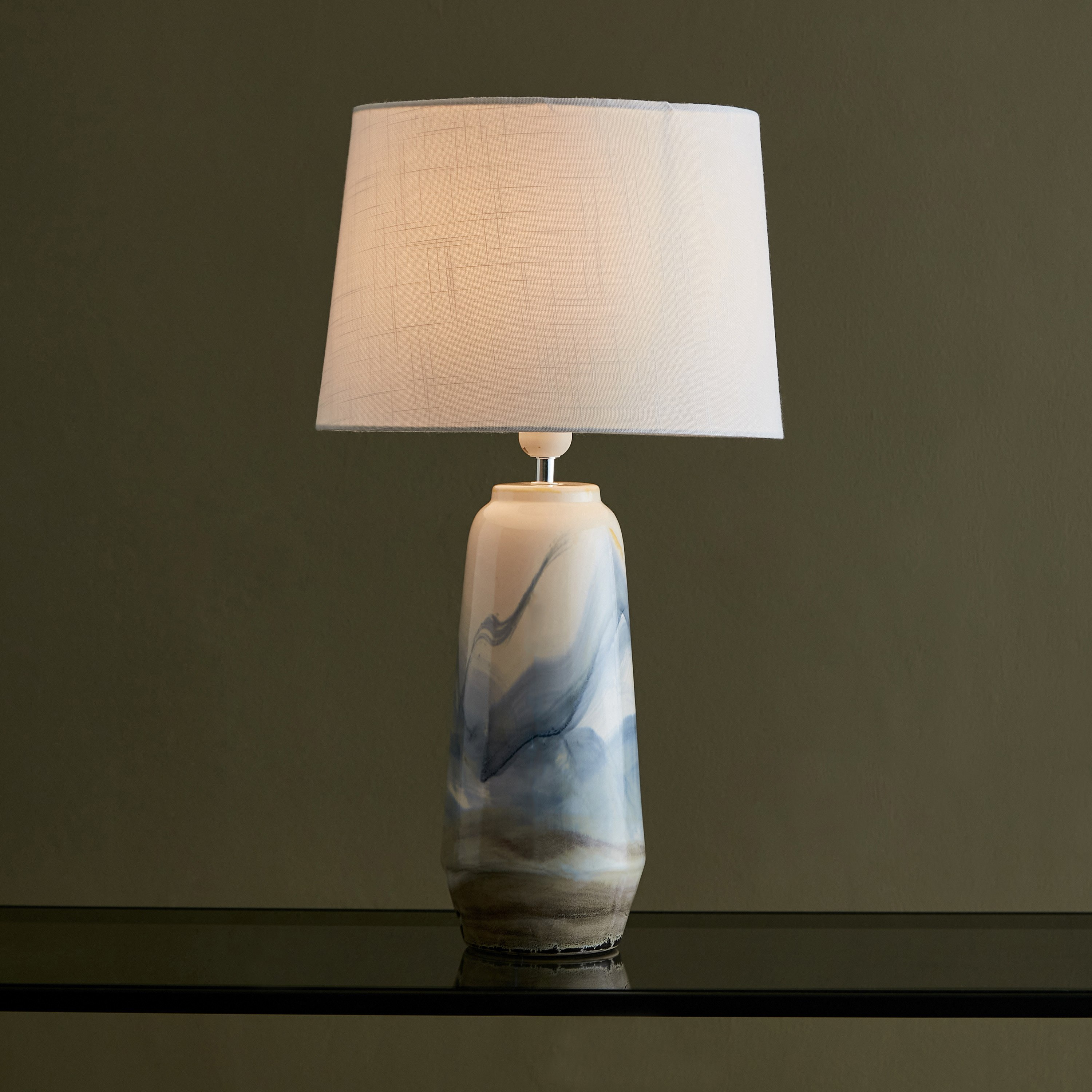 مصباح طاولة سيراميك من زينيا - 33x33x58 سم-hbxlivingroom-lighting-tablelamps-image-2