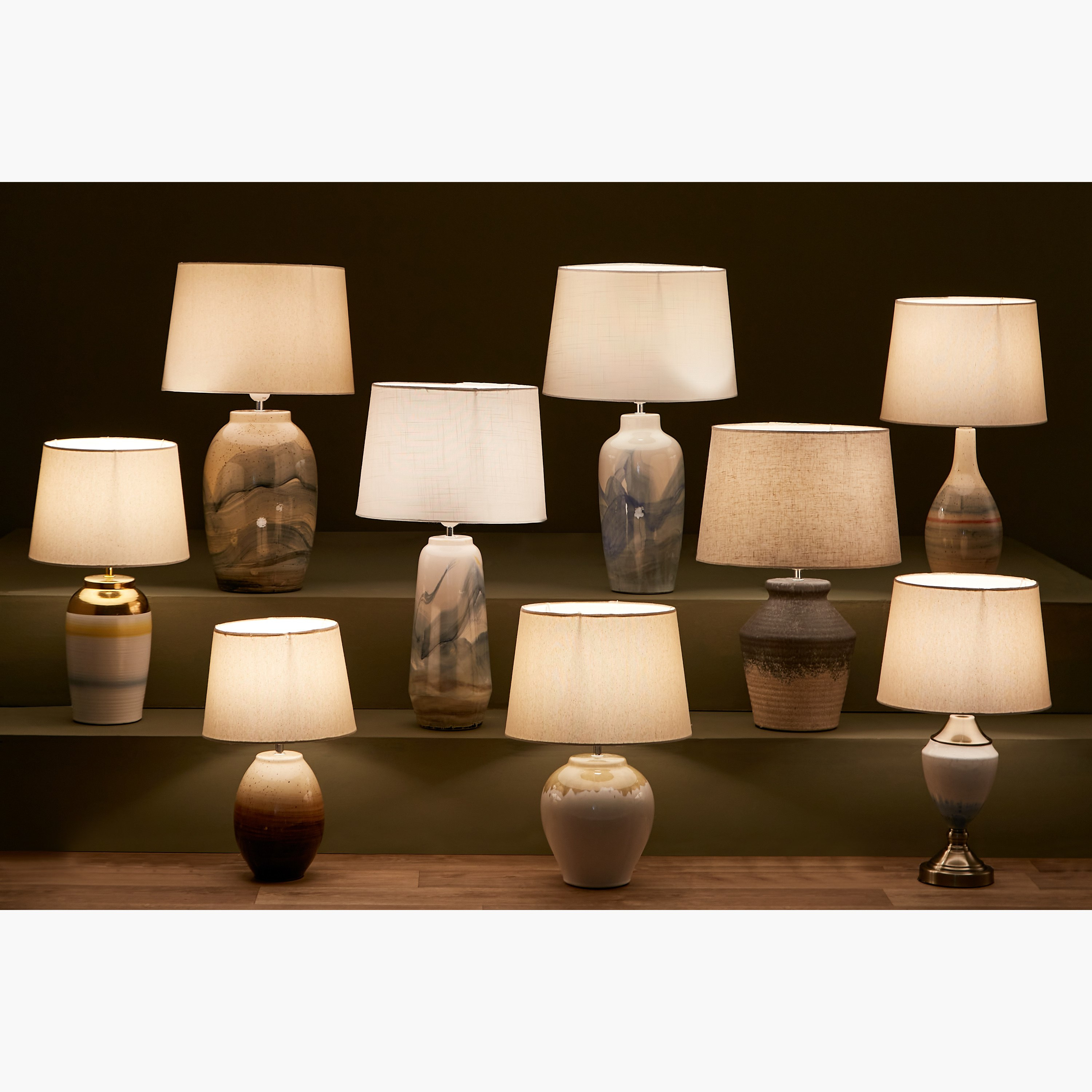 مصباح طاولة سيراميك من زينيا - 35x35x61 سم-hbxlivingroom-lighting-tablelamps-image-6