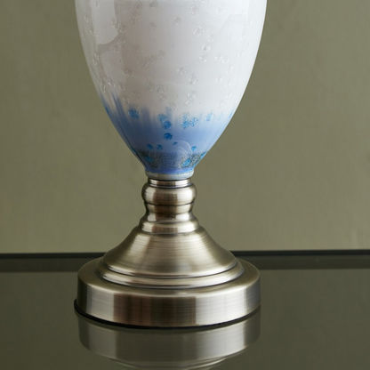 Zenia Ceramic Table Lamp with Metal Base - 28x28x48 cm