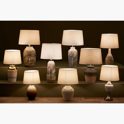 Zenia Ceramic Table Lamp - 30x30x53 cms