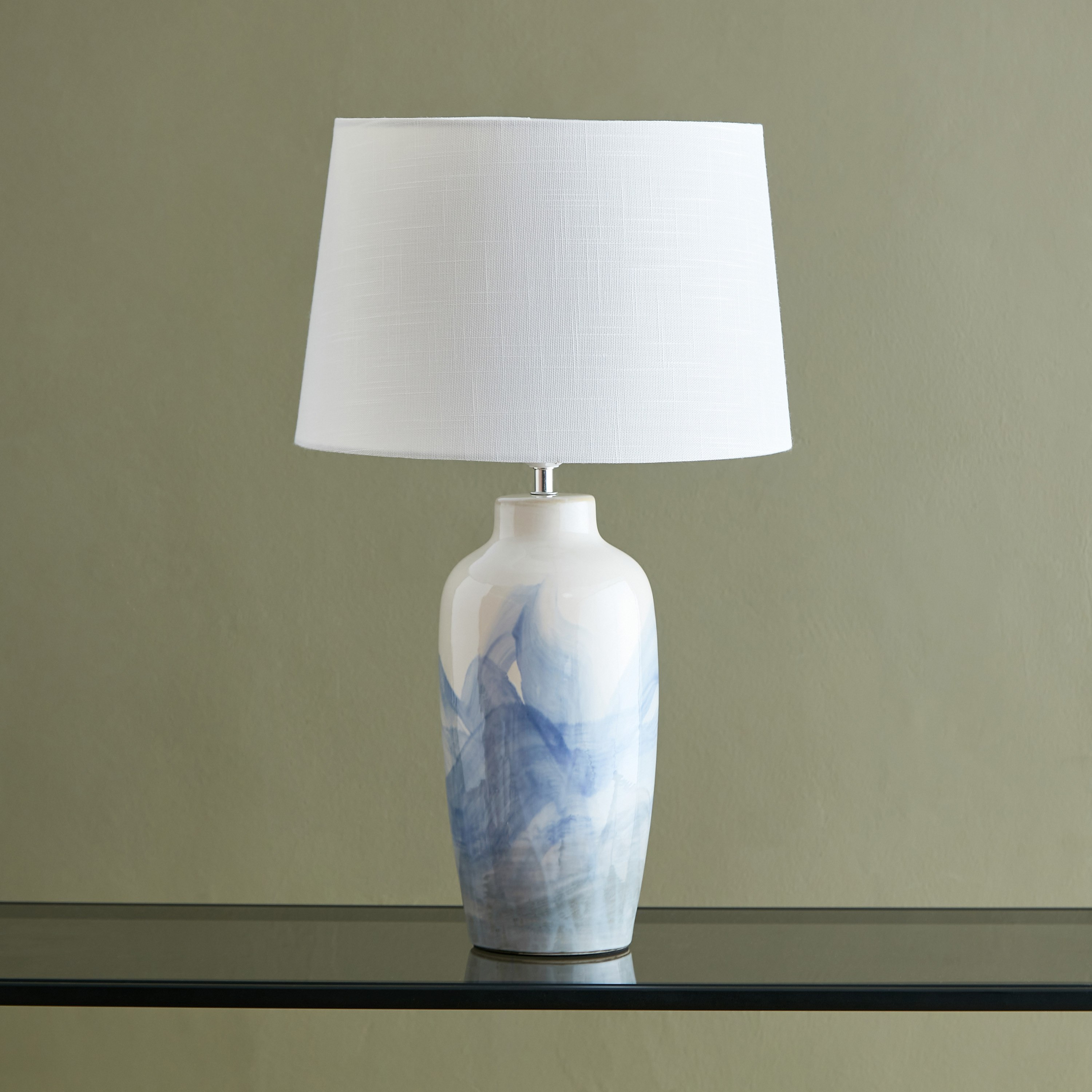 مصباح طاولة سيراميك من زينيا - 35x35x58 سم-hbxlivingroom-lighting-tablelamps-image-1