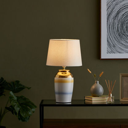 Zenia Ceramic Table Lamp - 28x28x48 cms