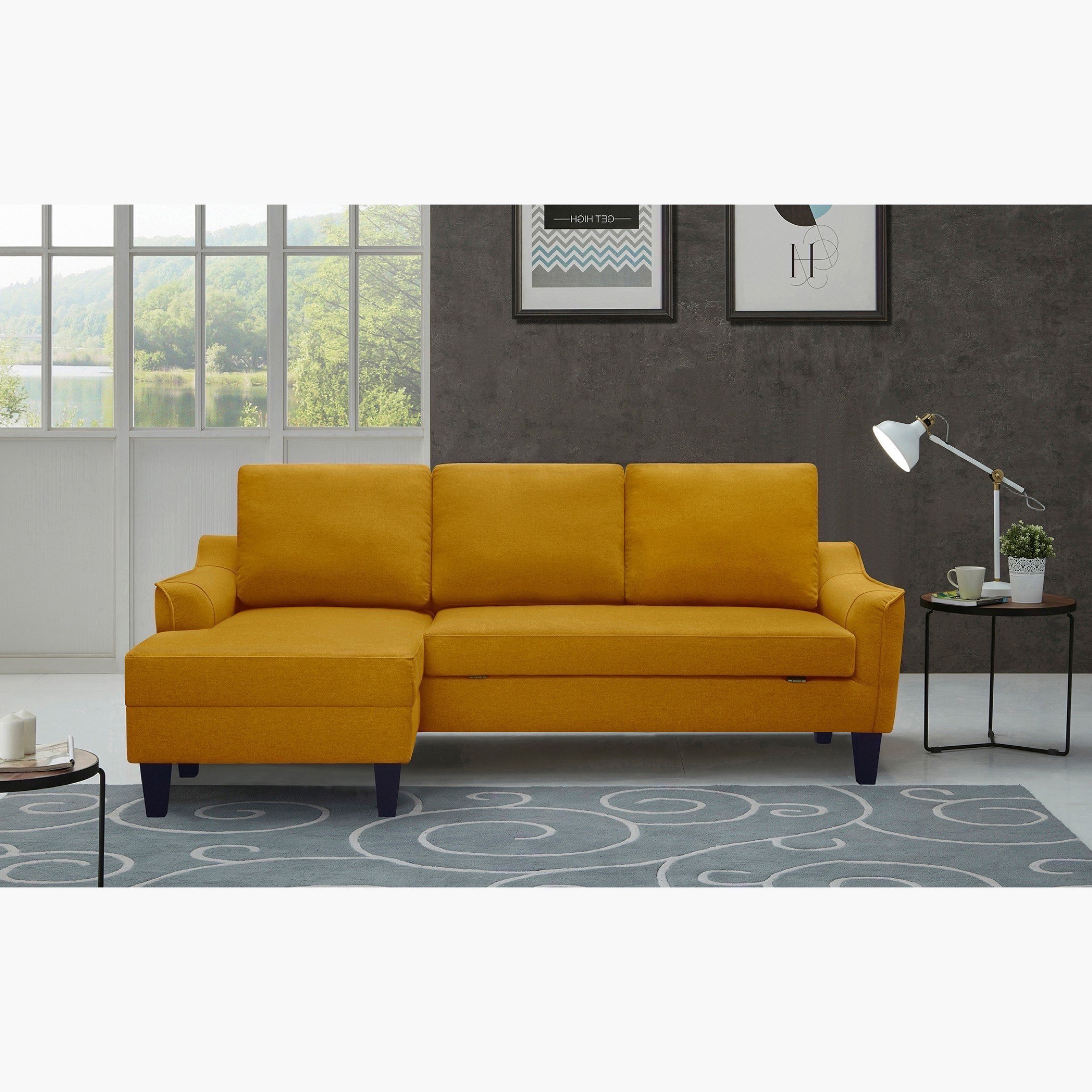 كنبة سرير ركنية يسار 3 مقاعد مع جيب جانبي ومنفذ يو إس بي من سيدني-hbxfurniture-livingroom-sofasandsofasets-image-1