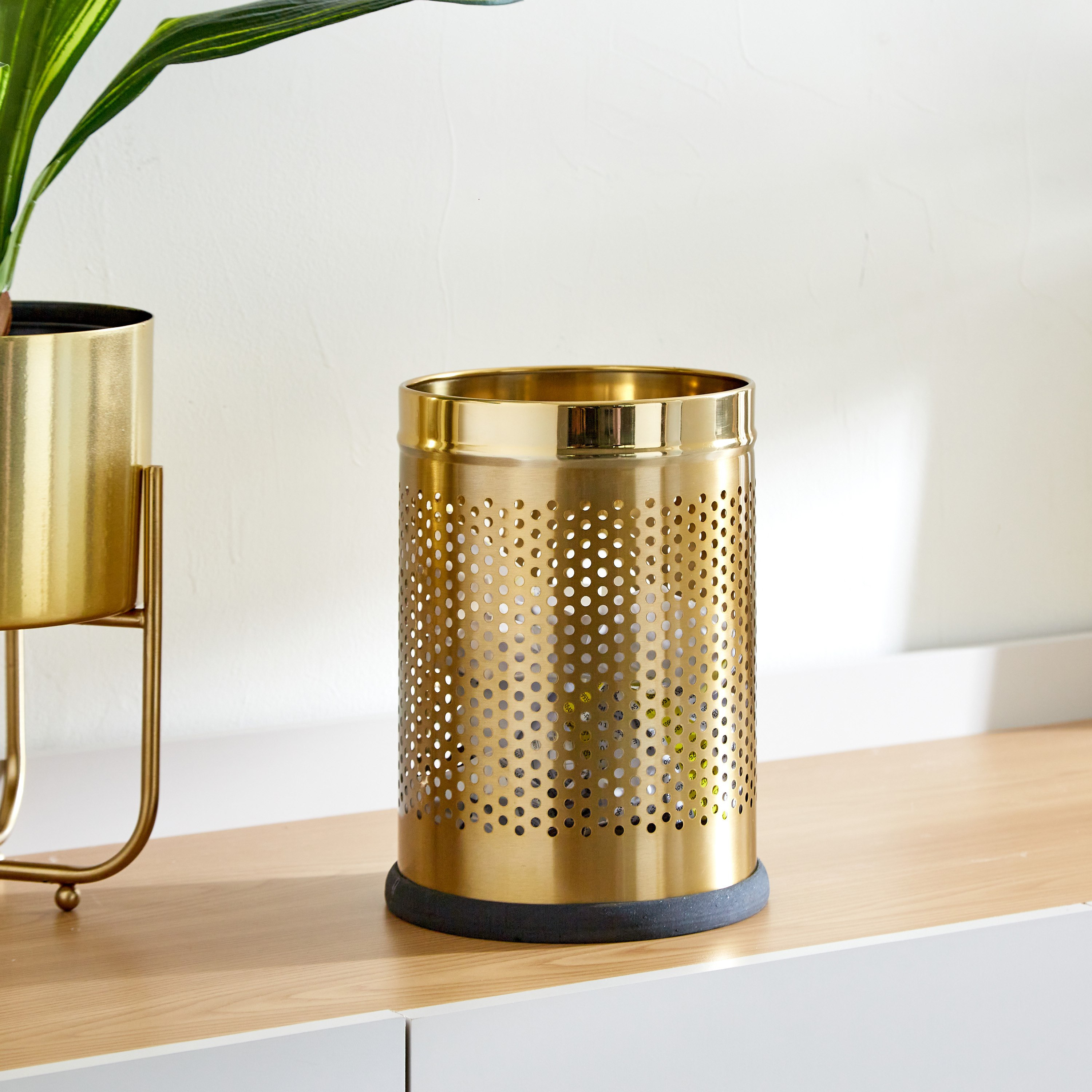 Nova Stainless Steel Perforated Bin - 17.7x17.7x25.7 cm-hbxhomeware-hbxbathroom-image-1