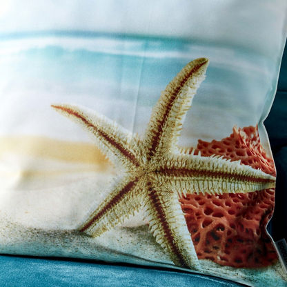 Seascape Star Digital Print Outdoor Cushion Cover - 45x45 cms