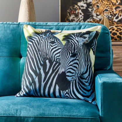 Zebra Digital Print Outdoor Cushion Cover - 45x45 cms