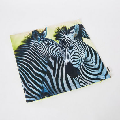 Zebra Digital Print Outdoor Cushion Cover - 45x45 cms
