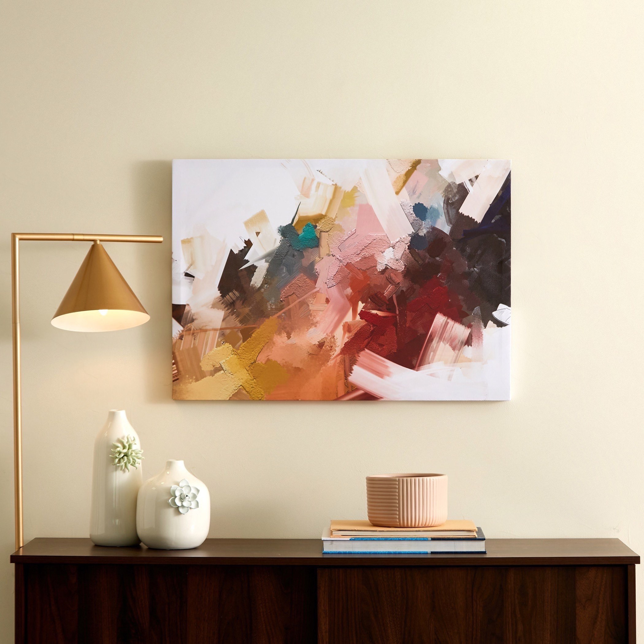 لوحة كانفاس مؤطّرة بطابع تجريدي من آيرين - 70x3x50 سم-hbxhomeware-hbxdecorandfurnishings-image-1
