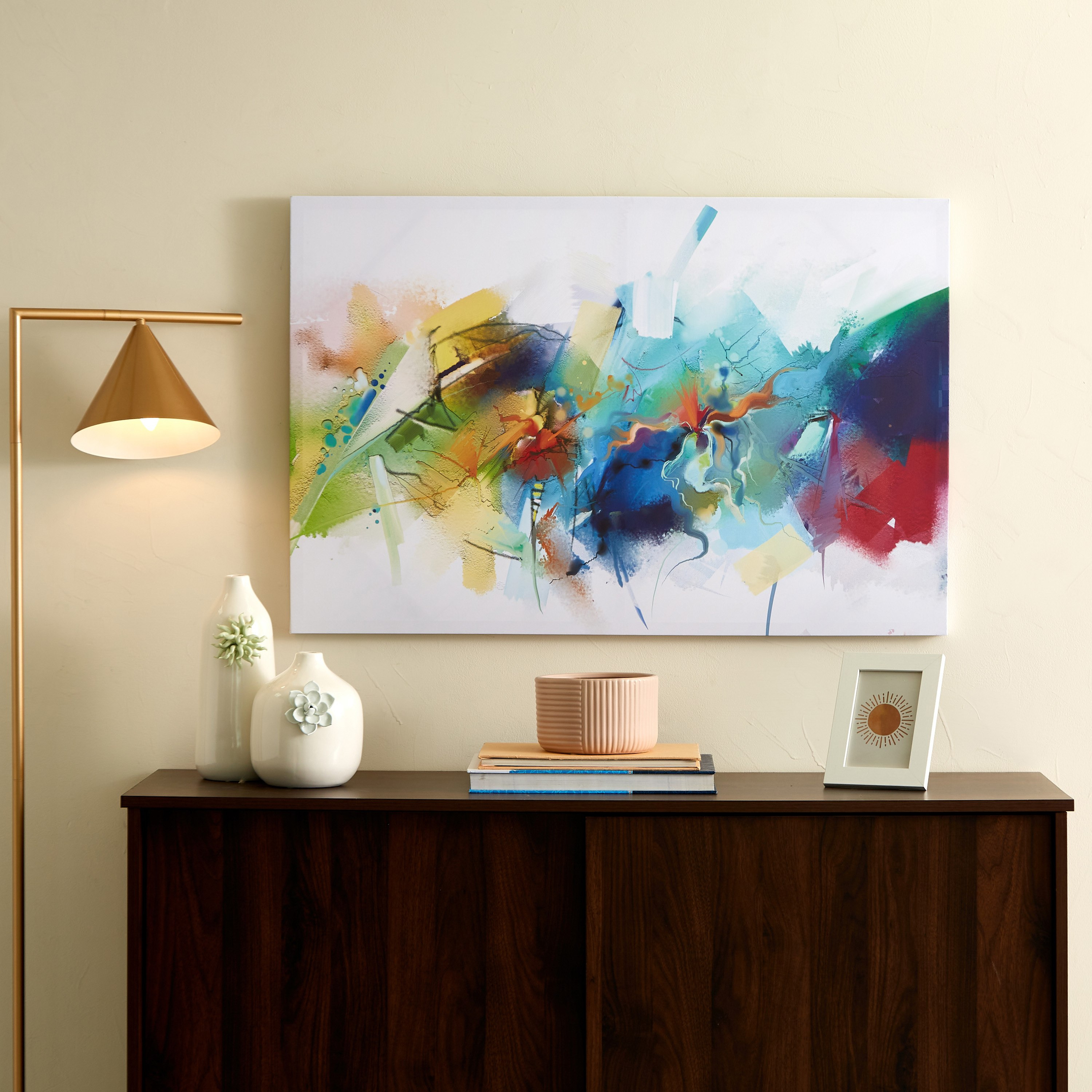 لوحة كانفاس مؤطّرة بتصميم وجه تجريدي من آيرين - 90x3x60 سم-PROMO_HB_AE_B1G1_250925-image-1