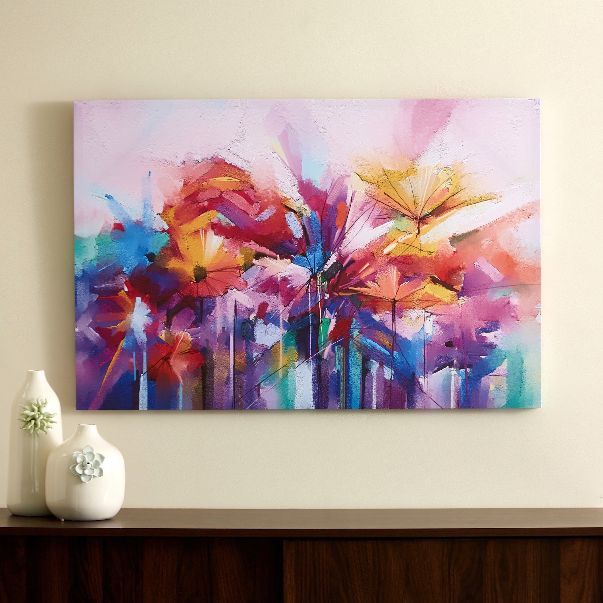 لوحة كانفاس مؤطّرة بتصميم زهور تجريدية من آيرين - 90x3x60 سم-PROMO_HB_AE_B1G1_250925-image-2