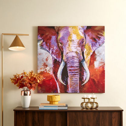 Irene Elephant Framed Canvas Picture - 80x3x80 cms