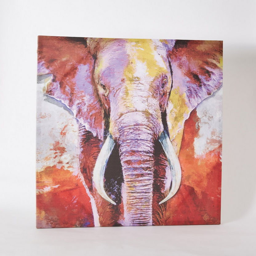 Irene Elephant Framed Canvas Picture - 80x3x80 cm-Framed Pictures-image-4