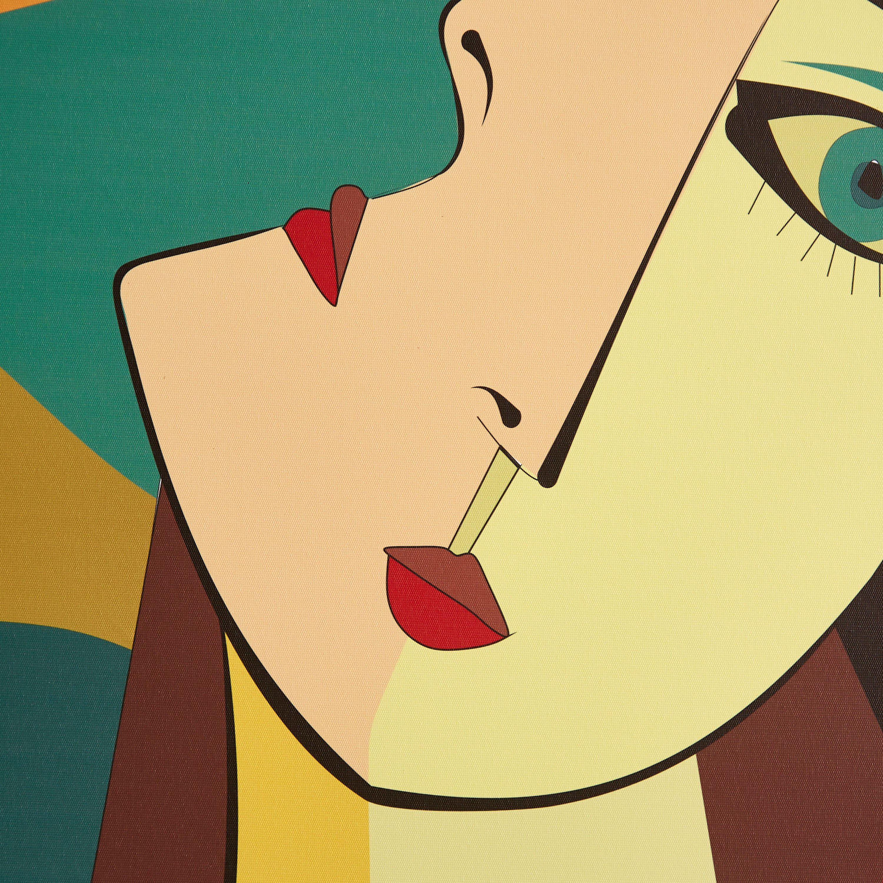 Irene Colourful Face Abstract Framed Canvas Picture - 80x3x80 cm-PROMO_HB_AE_B1G1_250925-image-4