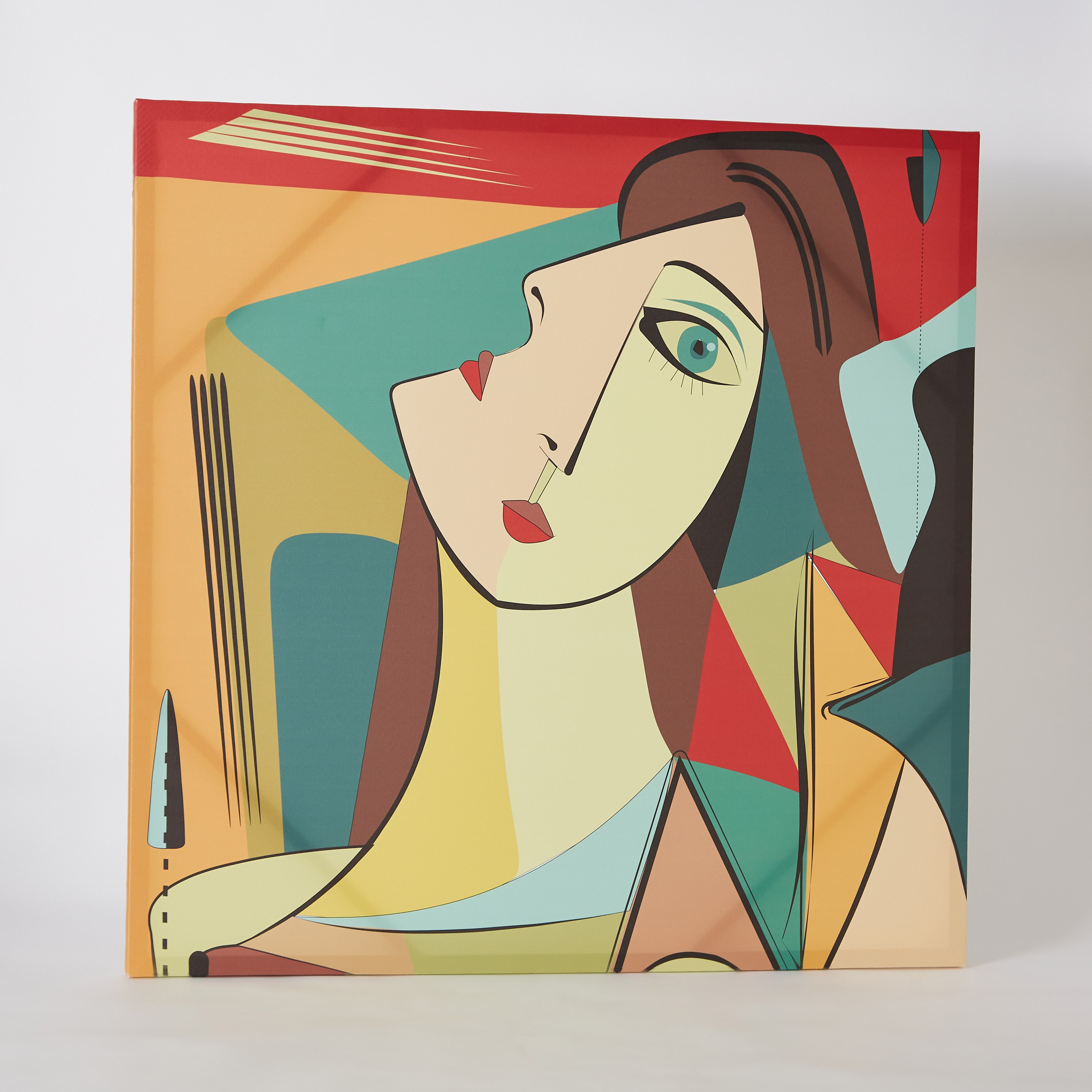 Irene Colourful Face Abstract Framed Canvas Picture - 80x3x80 cm-PROMO_HB_AE_B1G1_250925-image-5