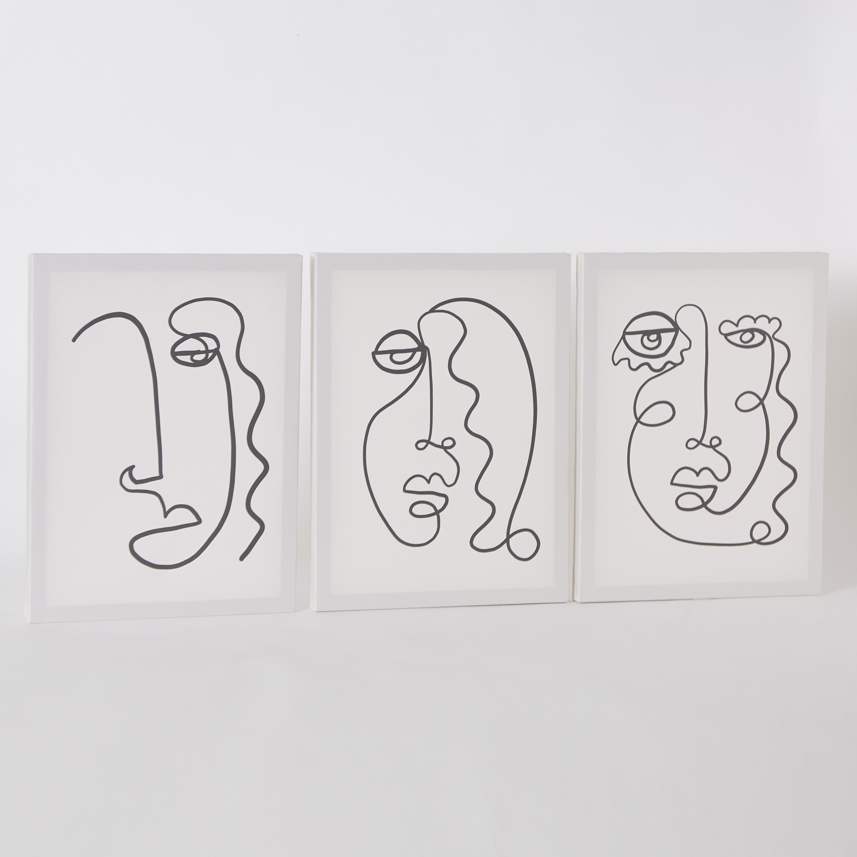 Irene 3-Piece Face Abstract Framed Canvas Picture Set - 30x3x40 cm-hbxhomeware-hbxdecorandfurnishings-image-5