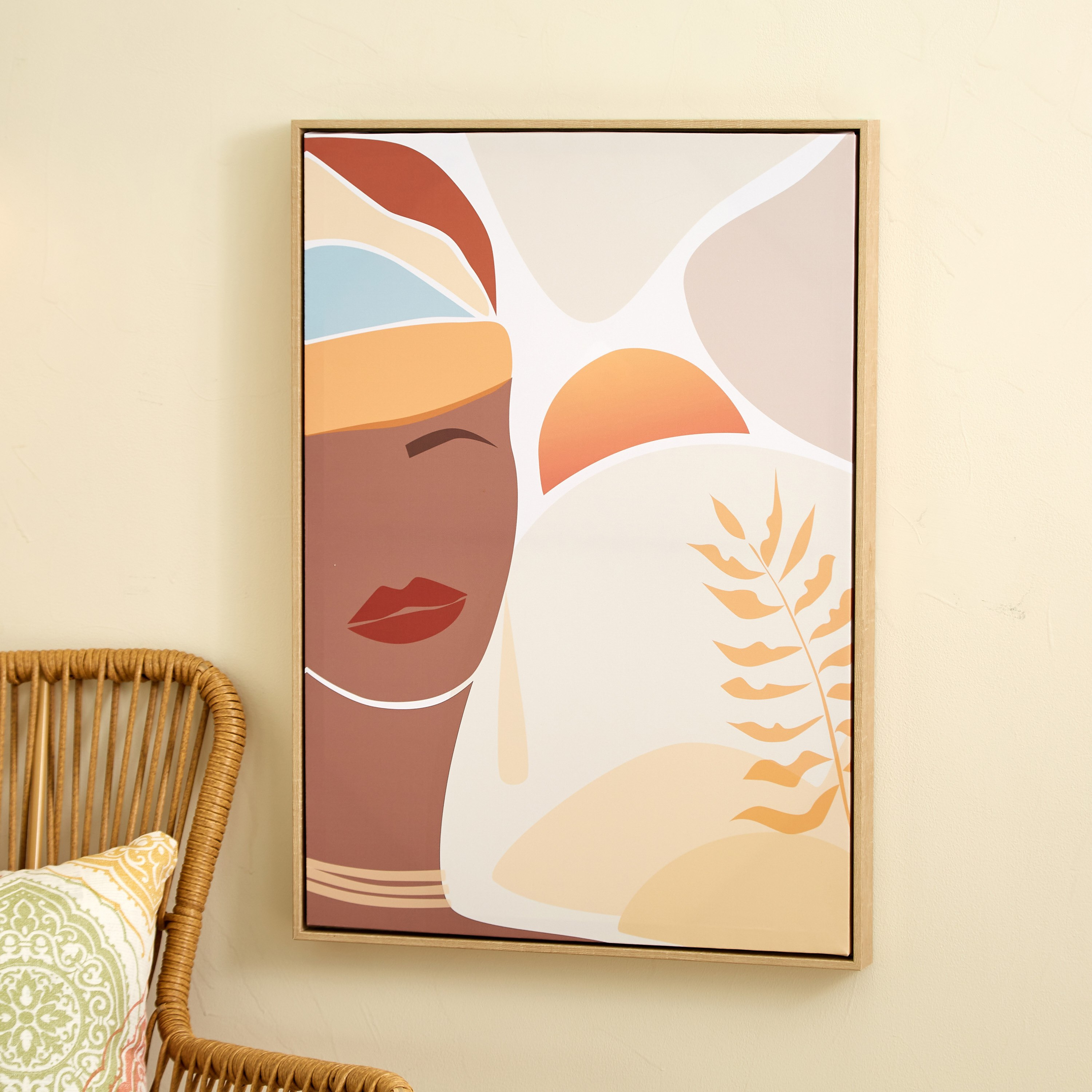 لوحة كانفاس مؤطرة بتصميم وجه من آيرين - 50x4x70 سم-hbxhomeware-hbxdecorandfurnishings-image-1