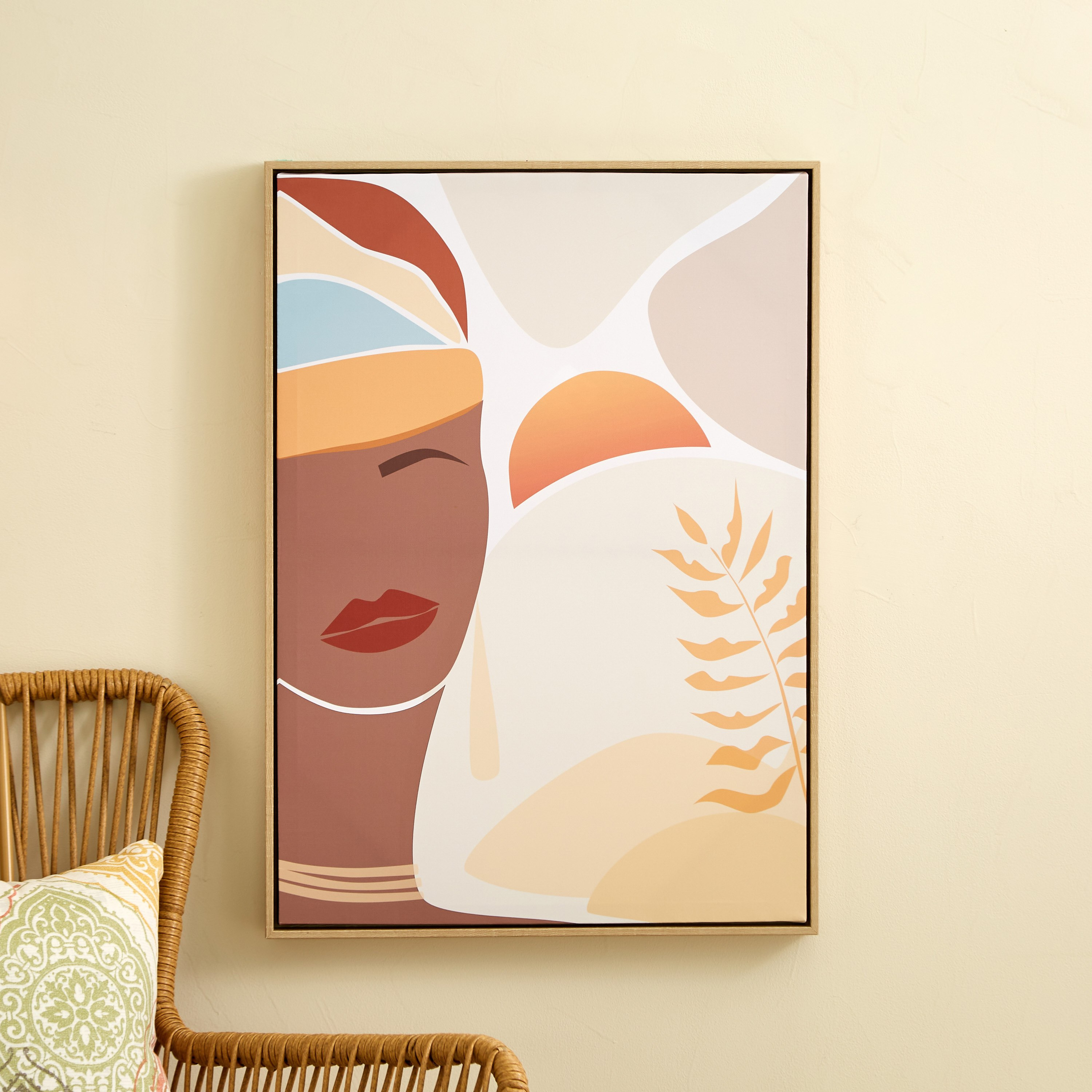 لوحة كانفاس مؤطرة بتصميم وجه من آيرين - 50x4x70 سم-hbxhomeware-hbxdecorandfurnishings-image-3
