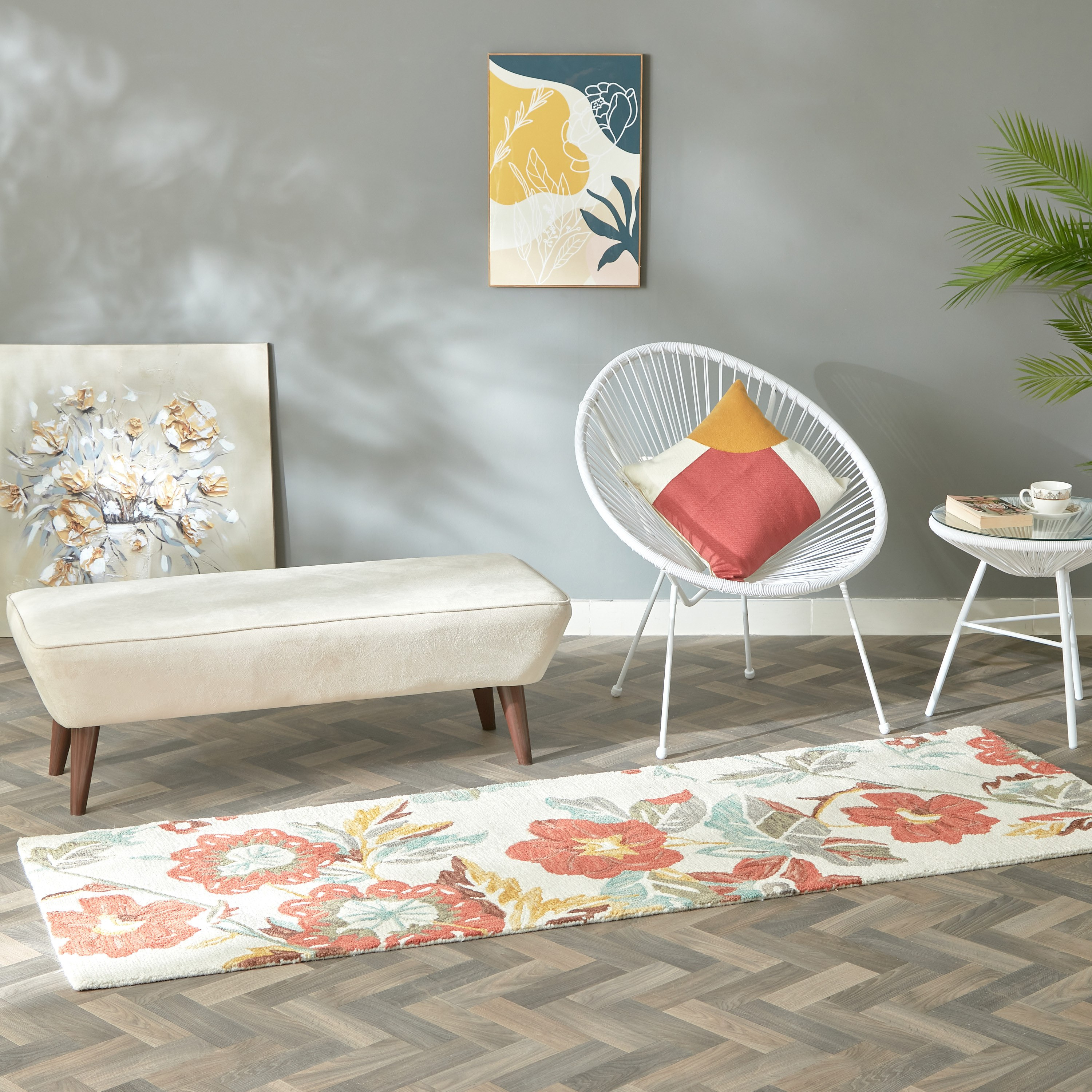 سجادة صوف معنقدة يدويًا من ليا امارا - 80x230 سم-hbxdecorandfurnishings-floorcoverings-rugs-image-5