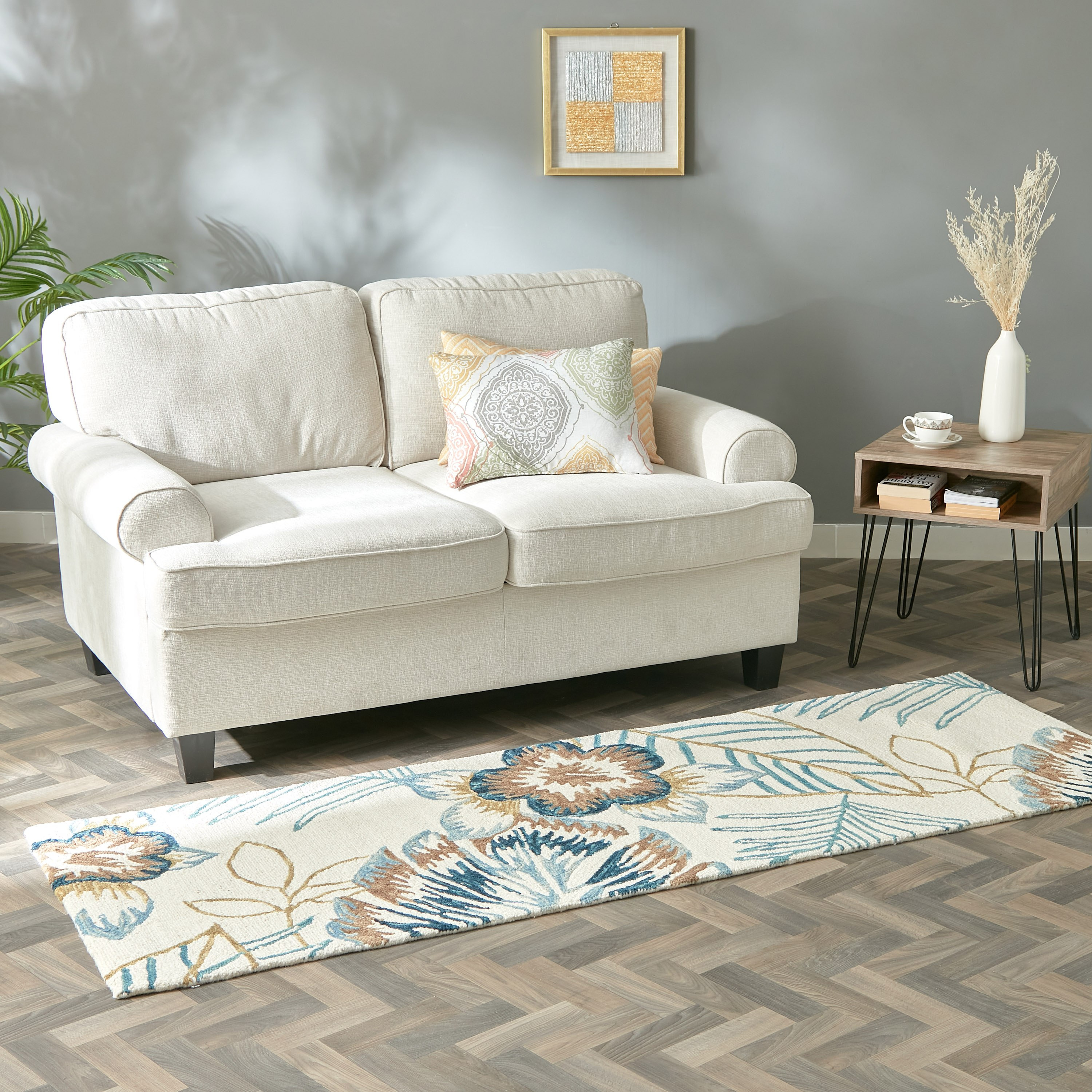 Leia Kaylee Hand Tufted Woollen Rug - 80x230 cm-hbxdecorandfurnishings-floorcoverings-rugs-image-5