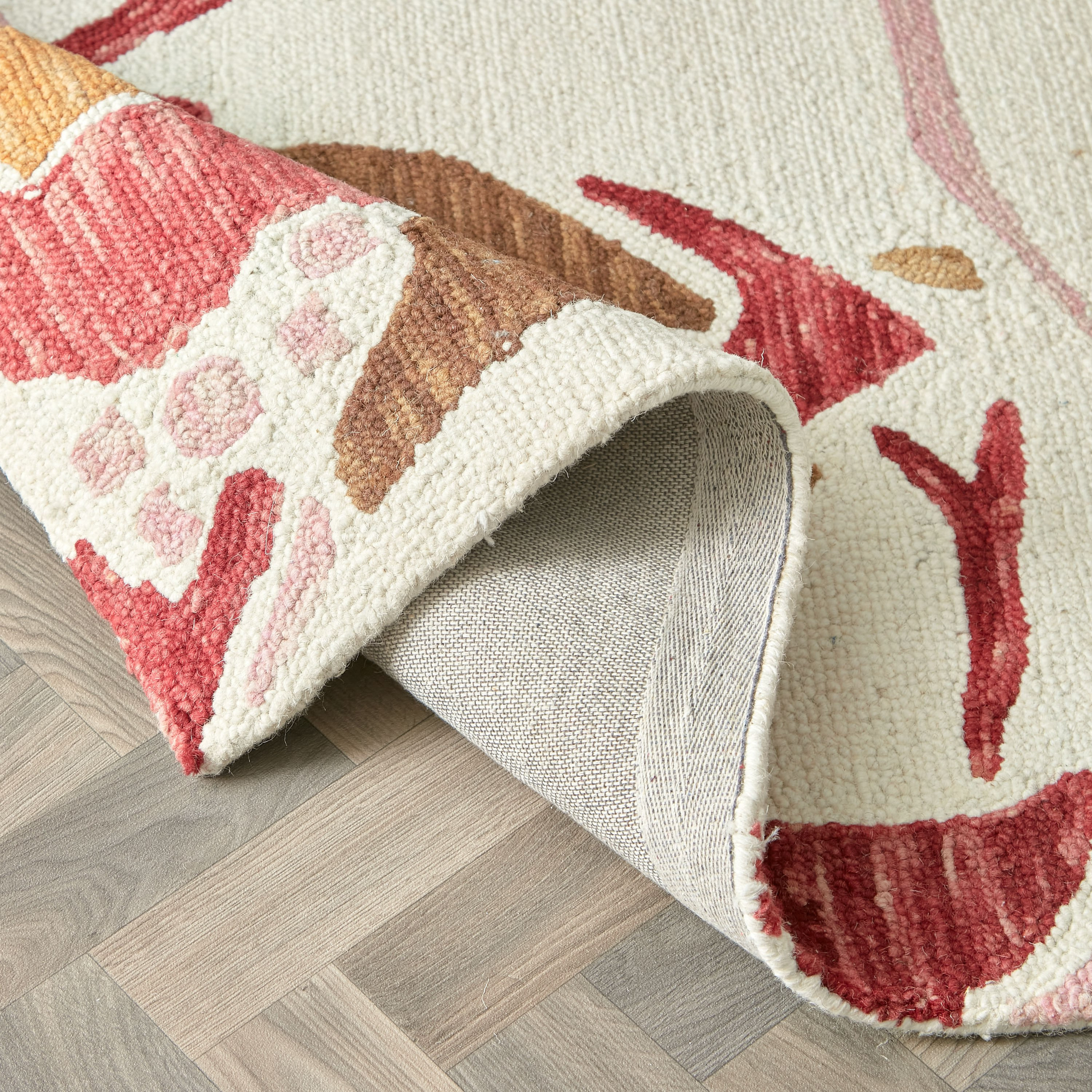 سجادة صوف معنقدة يدويا من ليا كيلاني - 80x230 سم-hbxdecorandfurnishings-floorcoverings-rugs-image-4