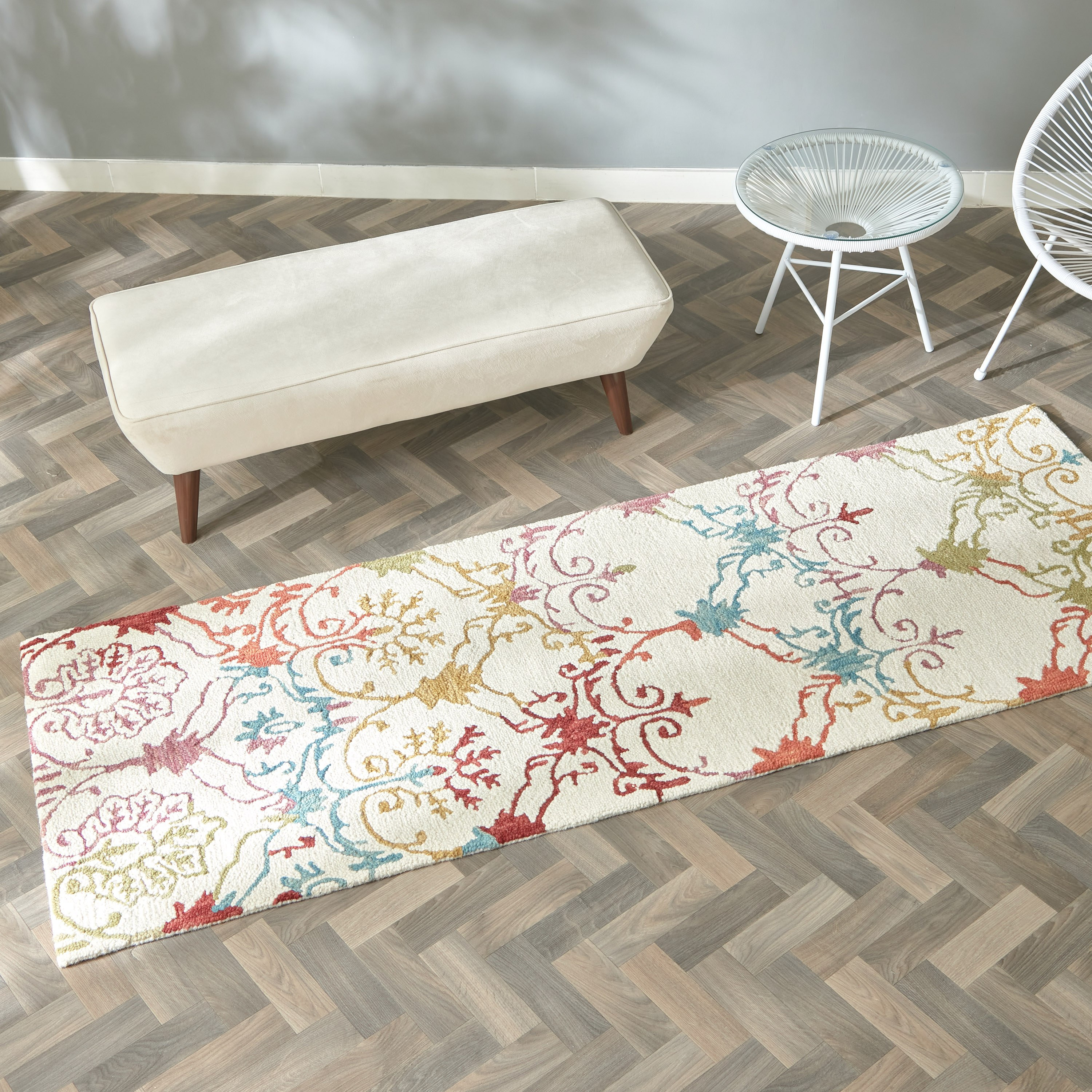 سجادة صوف معنقدة يدويا من ليا ريلين - 80x230 سم-hbxdecorandfurnishings-floorcoverings-rugs-image-1
