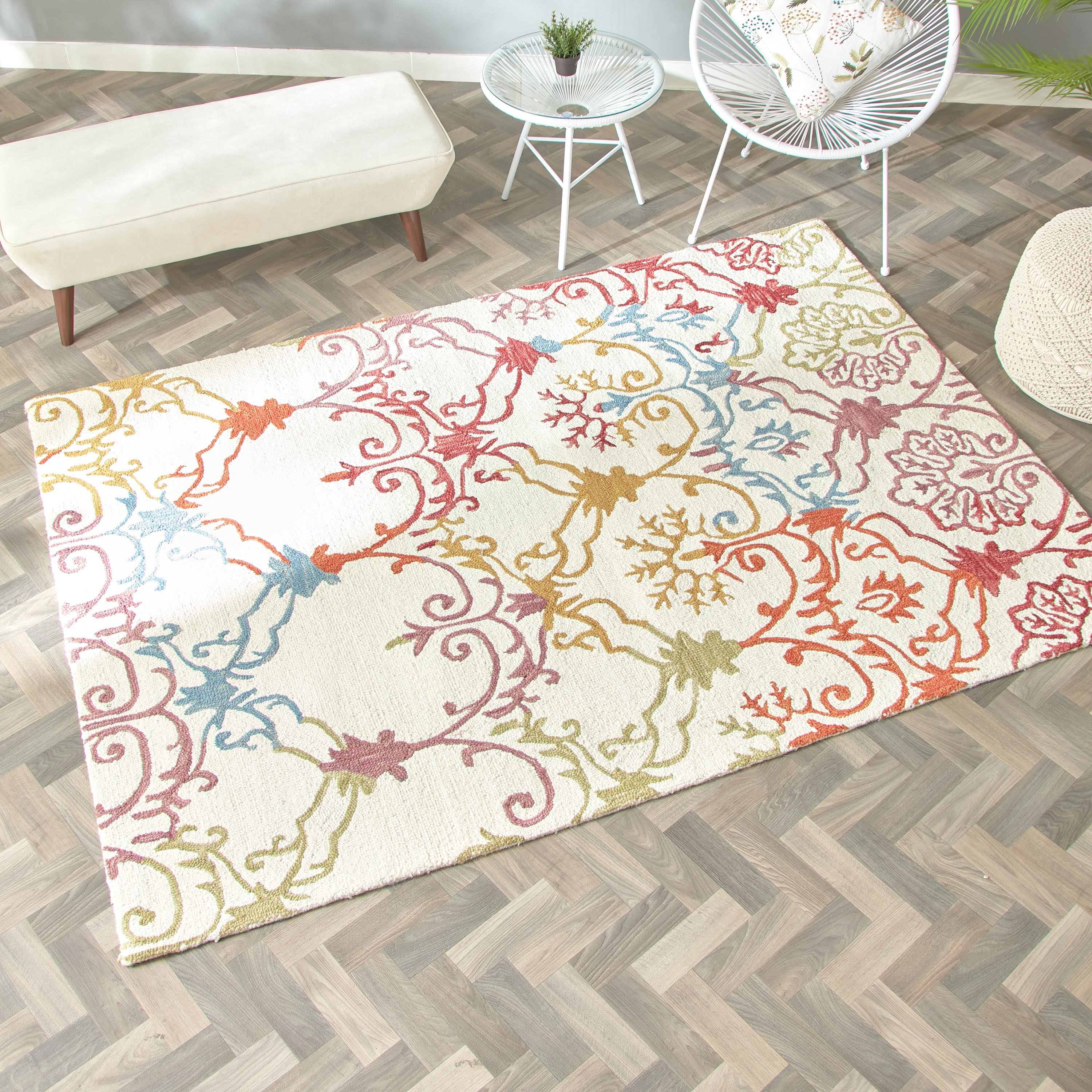 سجادة صوف معنقدة يدويًا من ليا ريلين - 160x230 سم-hbxdecorandfurnishings-floorcoverings-rugs-image-1