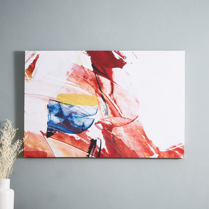 Irene Abstract Brush Strokes Canvas Framed Picture - 90x3x60 cms