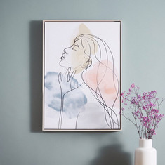Irene Lady Canvas Framed Picture - 50x4x70 cms