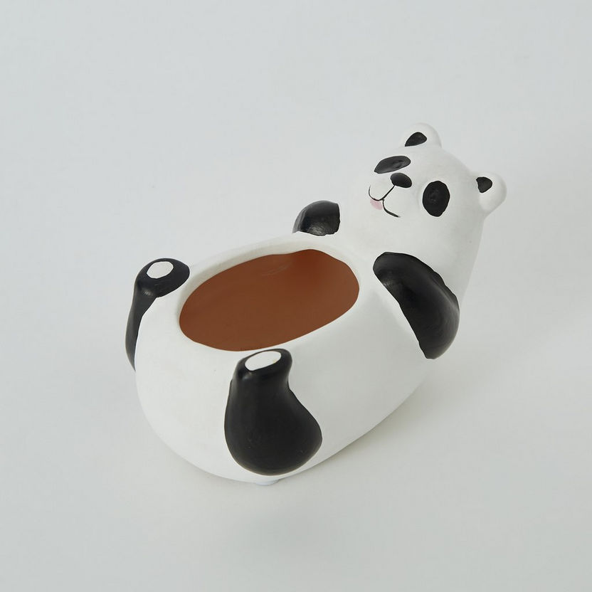 Aloha Ceramic Mr. Panda Fu Kids' Planter - 13x8x7 cm-Planters and Urns-image-4