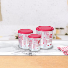 Royal Ruby 3-Piece Storage Container Set with Lid