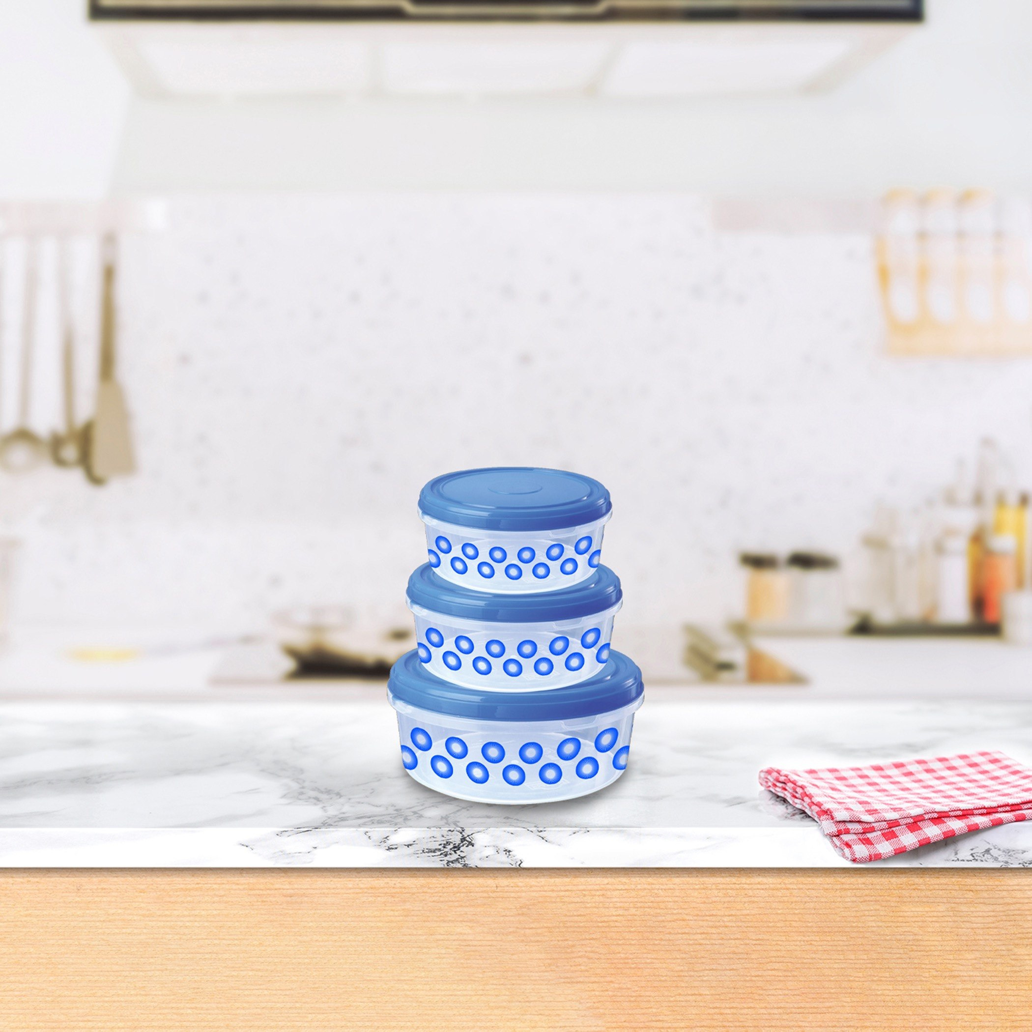 حاوية تخزين بغطاء من رويال سافاير - طقم من 3 قطع-hbxhomeware-hbxkitchen-image-1