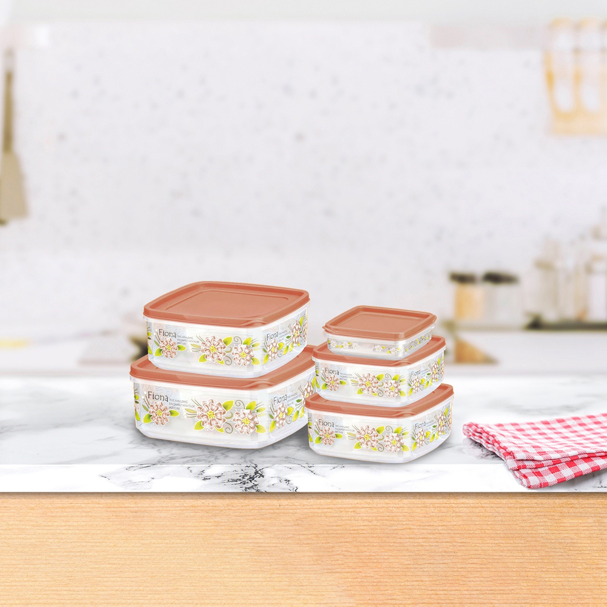 حاوية تخزين بإغلاق محكم وغطاء من فيونا - طقم من 10 قطع-hbxhomeware-hbxkitchen-image-1