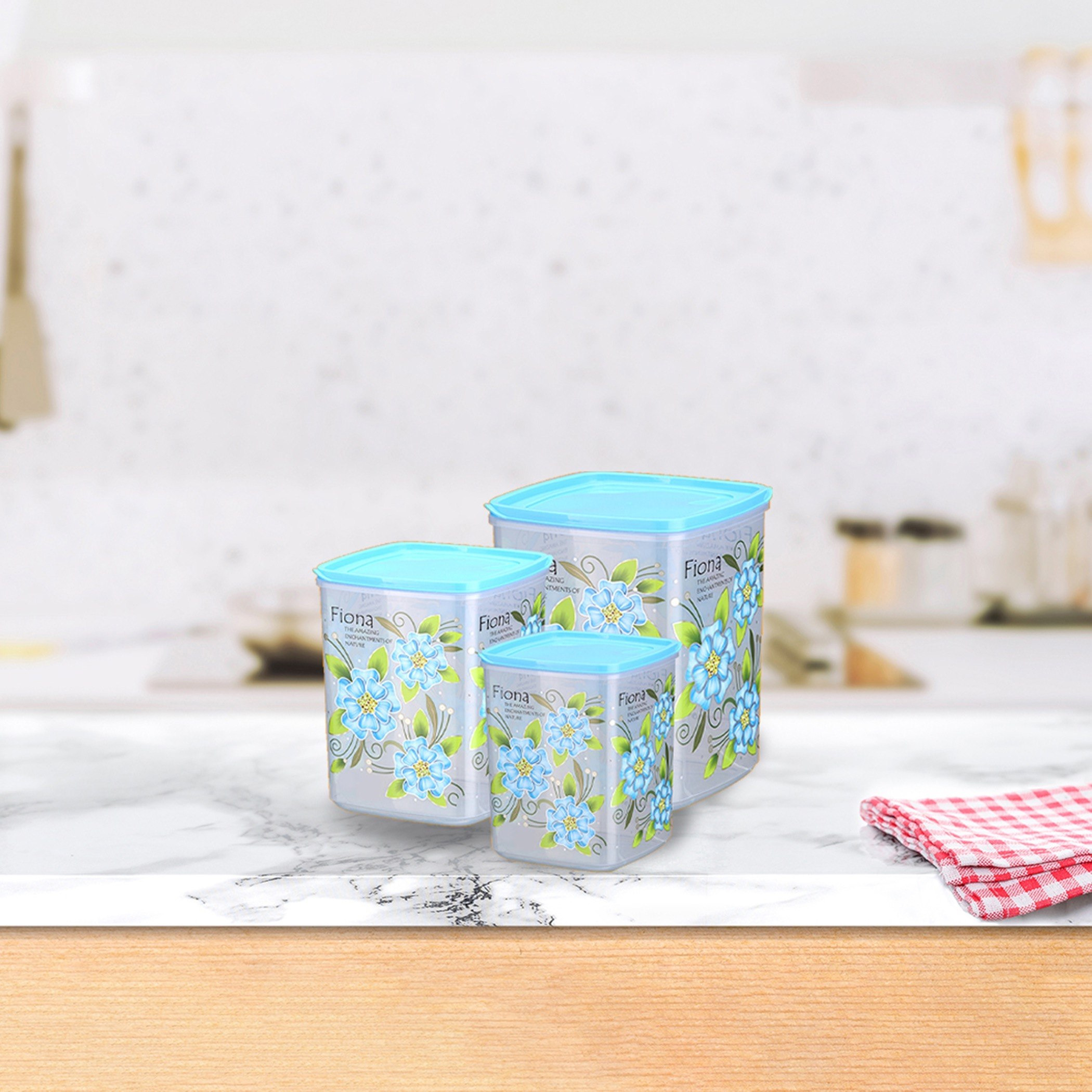 حاوية تخزين بإغلاق محكم وغطاء من فيونا - طقم من 3 قطع-hbxhomeware-hbxkitchen-image-1