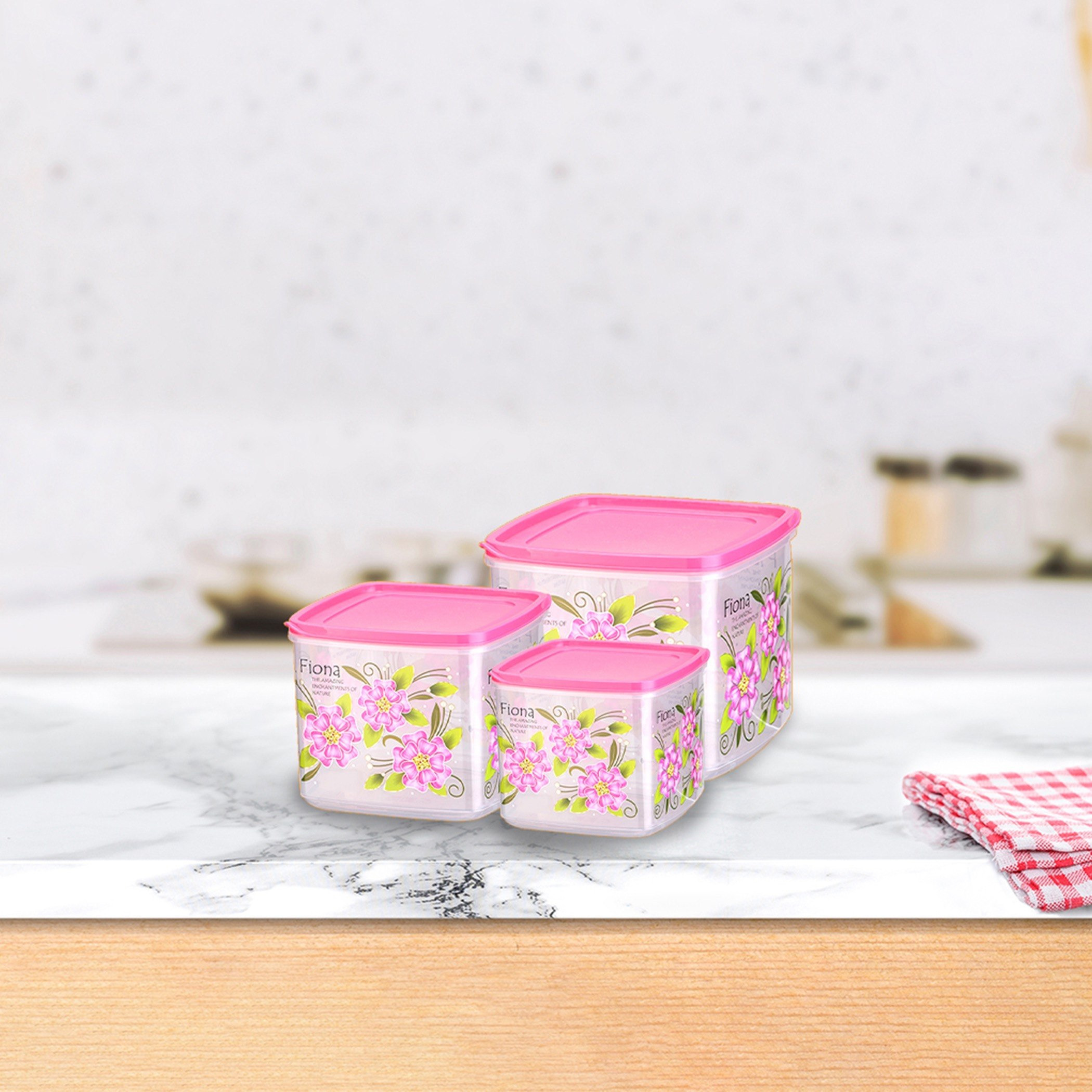 حاوية تخزين بإغلاق محكم وغطاء من فيونا - طقم من 3 قطع-hbxhomeware-hbxkitchen-image-1