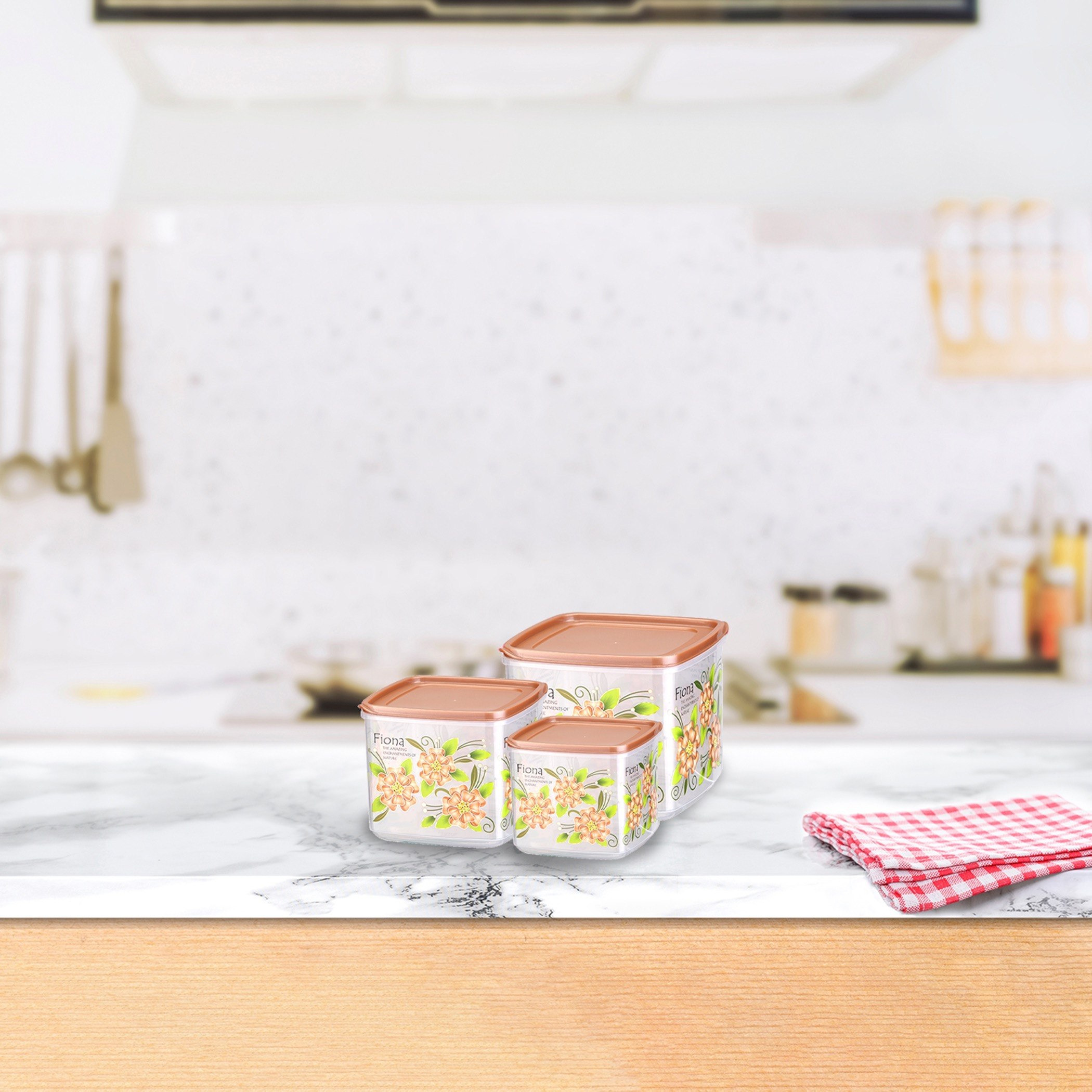 حاوية تخزين بإغلاق محكم وغطاء من فيونا - طقم من 3 قطع-hbxhomeware-hbxkitchen-image-1