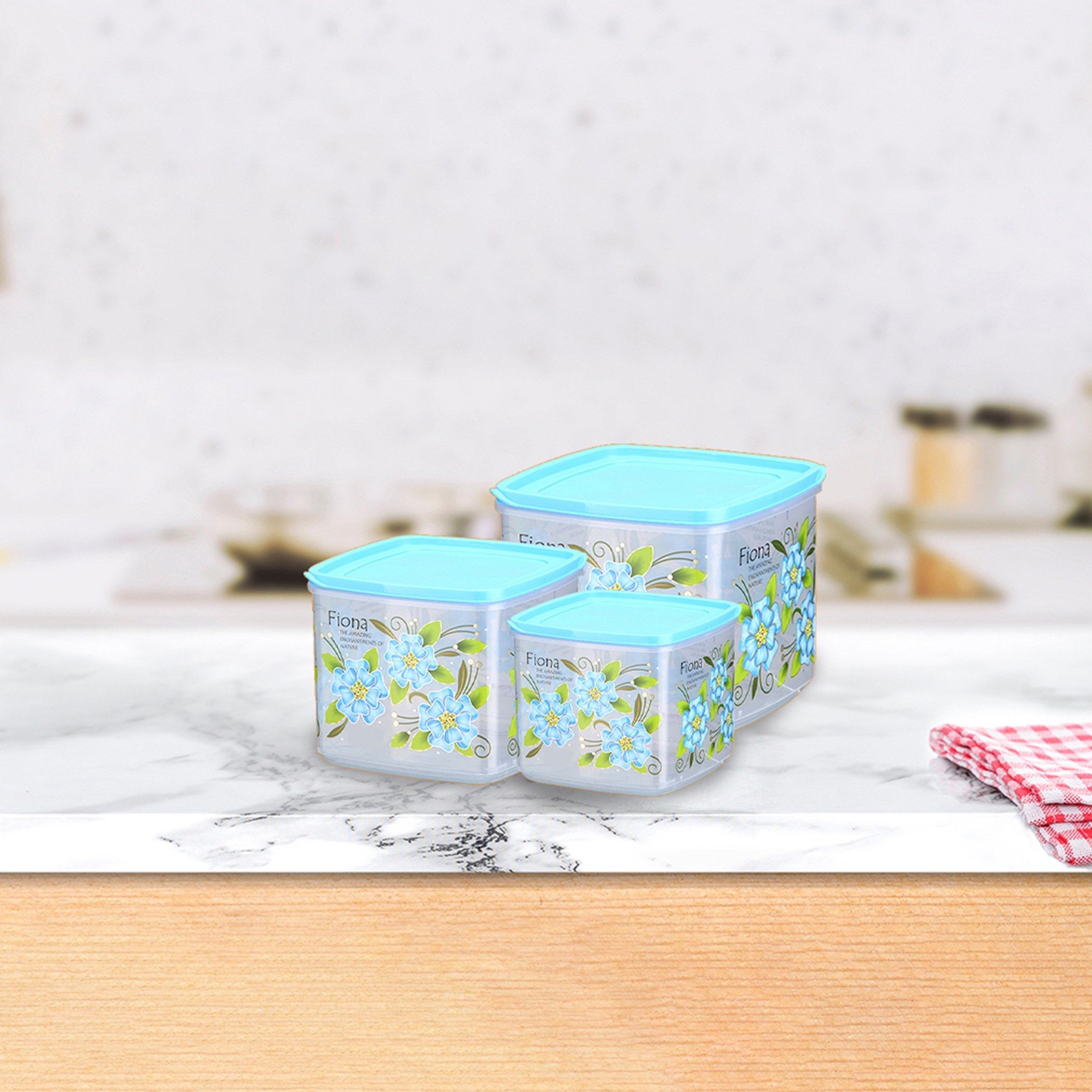 حاوية تخزين بإغلاق محكم وغطاء من فيونا - طقم من 3 قطع-hbxhomeware-hbxkitchen-image-1