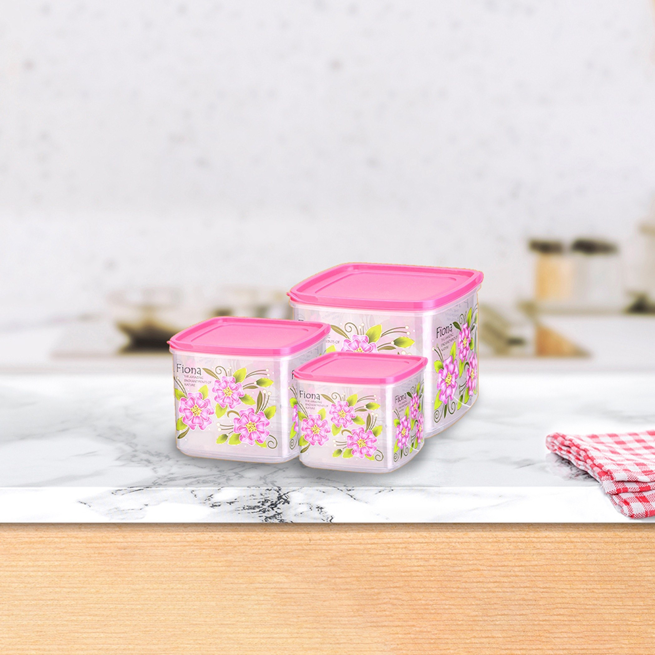حاوية تخزين بإغلاق محكم وغطاء من فيونا - طقم من 3 قطع-hbxhomeware-hbxkitchen-image-1