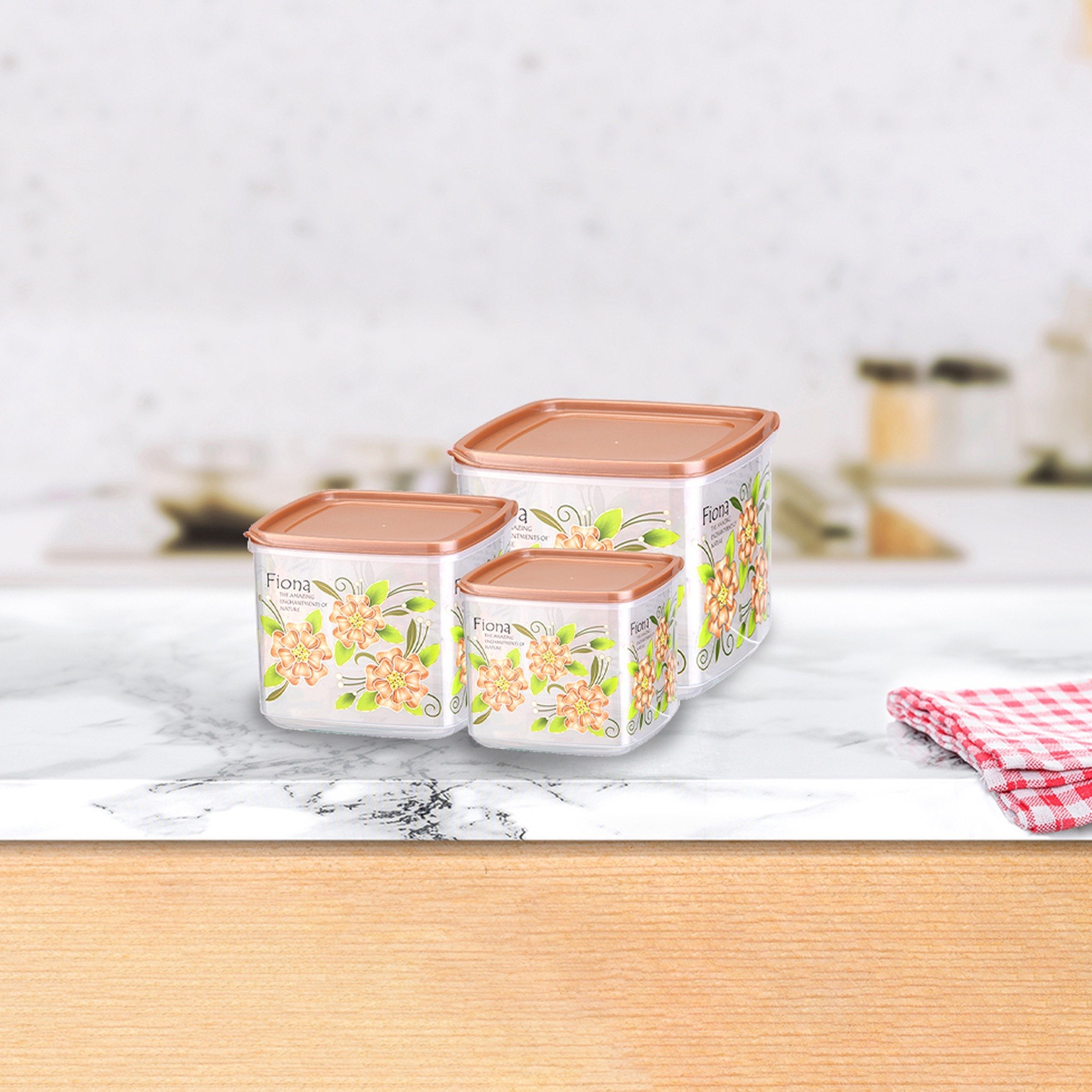 حاوية تخزين بإغلاق محكم وغطاء من فيونا - طقم من 3 قطع-hbxhomeware-hbxkitchen-image-1