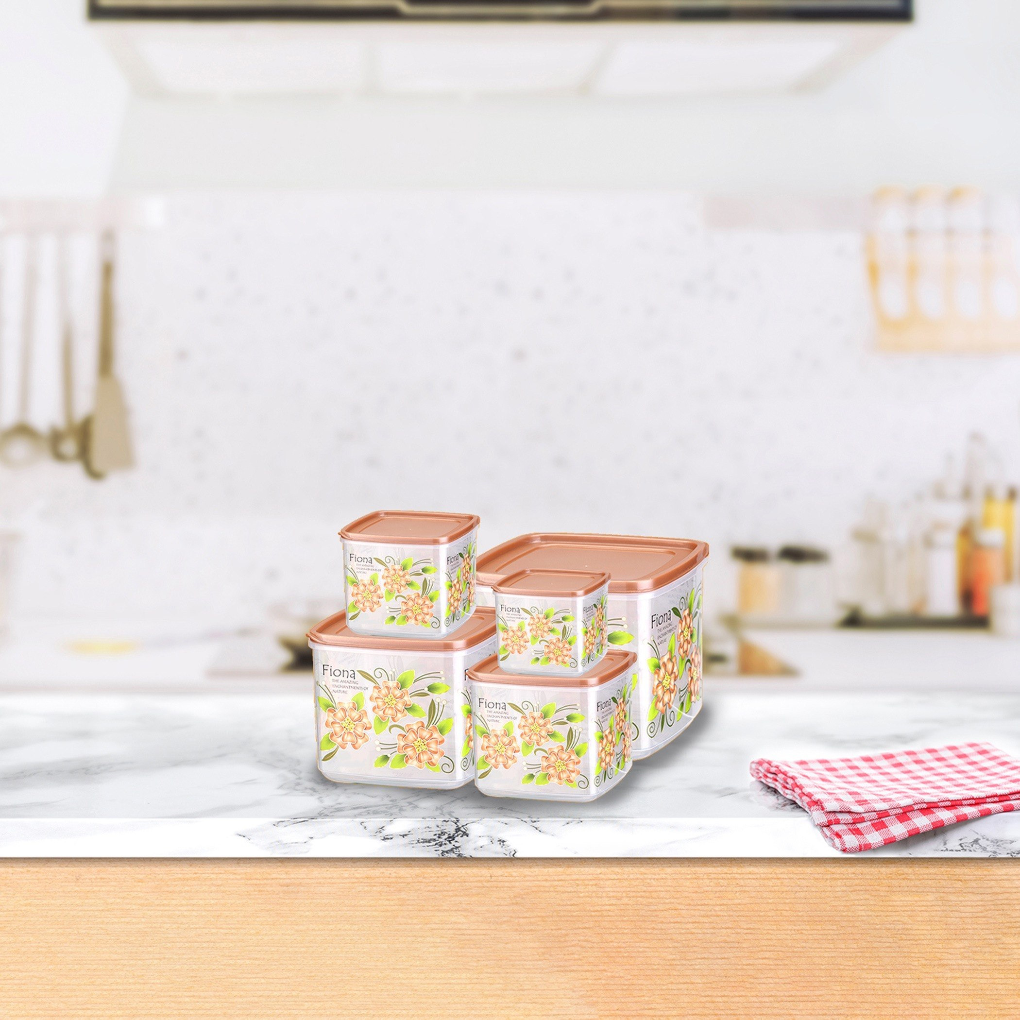 حاوية تخزين بإغلاق محكم وغطاء من فيونا - طقم من 10 قطع-hbxhomeware-hbxkitchen-image-1