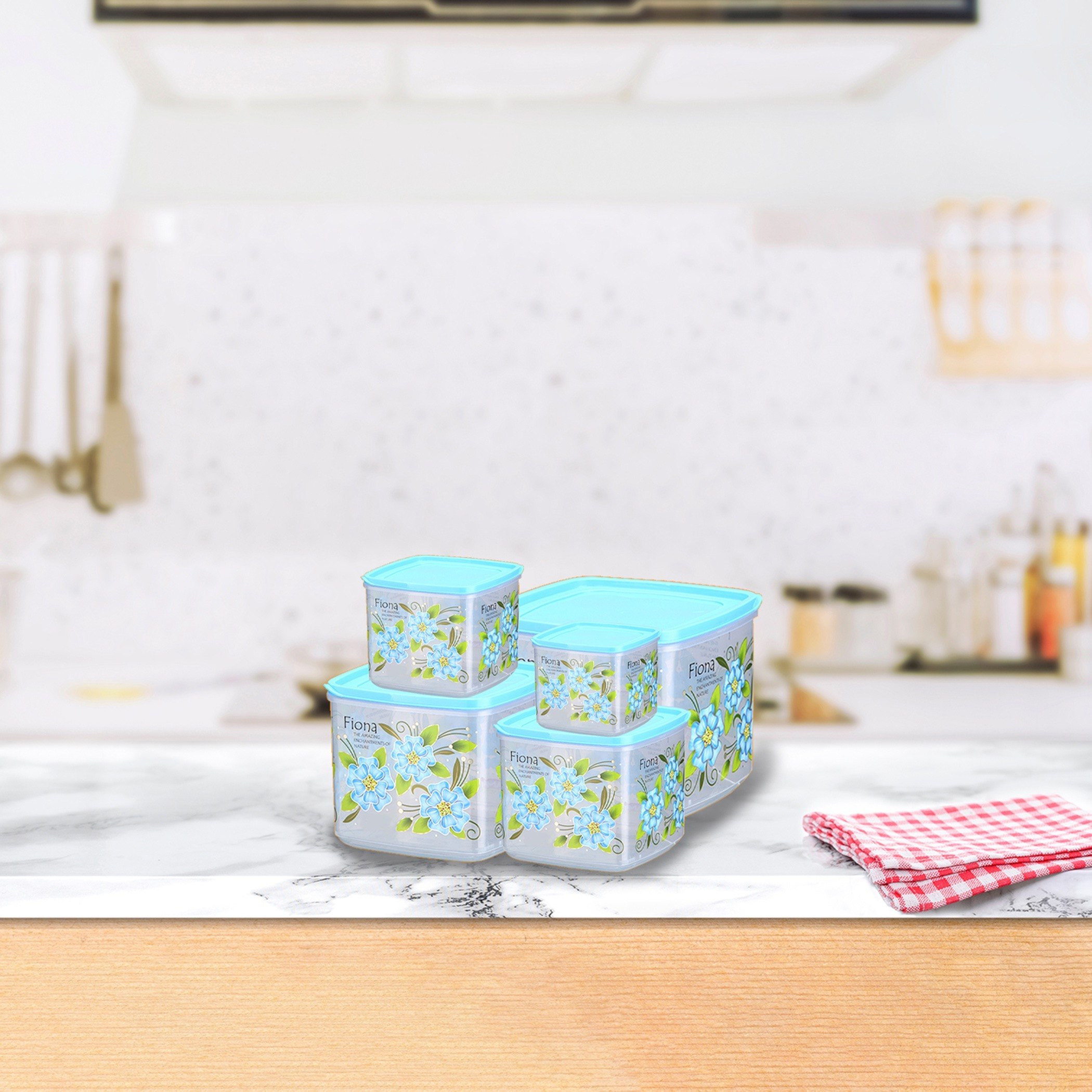 حاوية تخزين بإغلاق محكم وغطاء من فيونا - طقم من 10 قطع-hbxhomeware-hbxkitchen-image-1