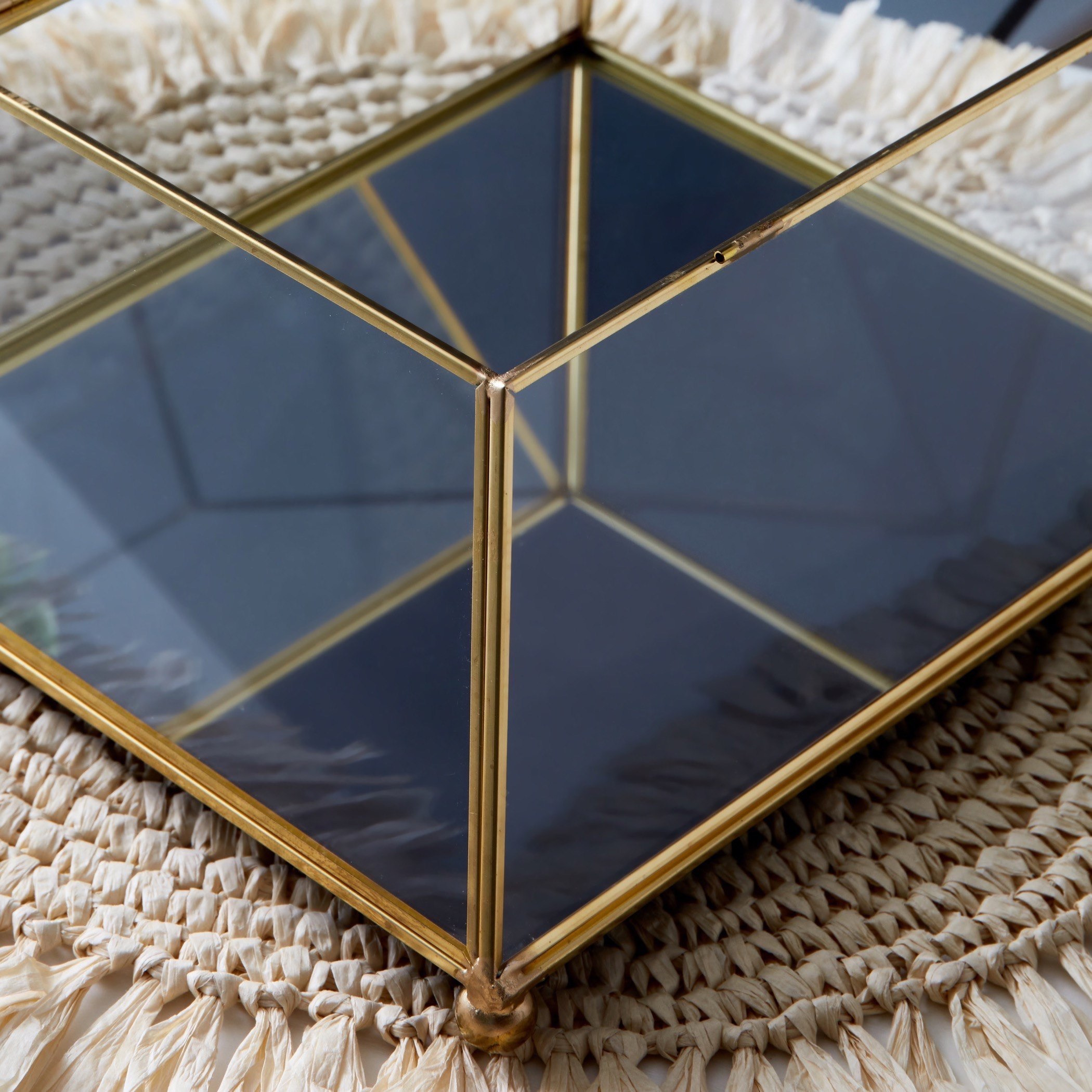 Verity Metal Glass Trapezium Box - 23x20x12 cm-hbxhomeware-homedecor-figurinesandornaments-image-3