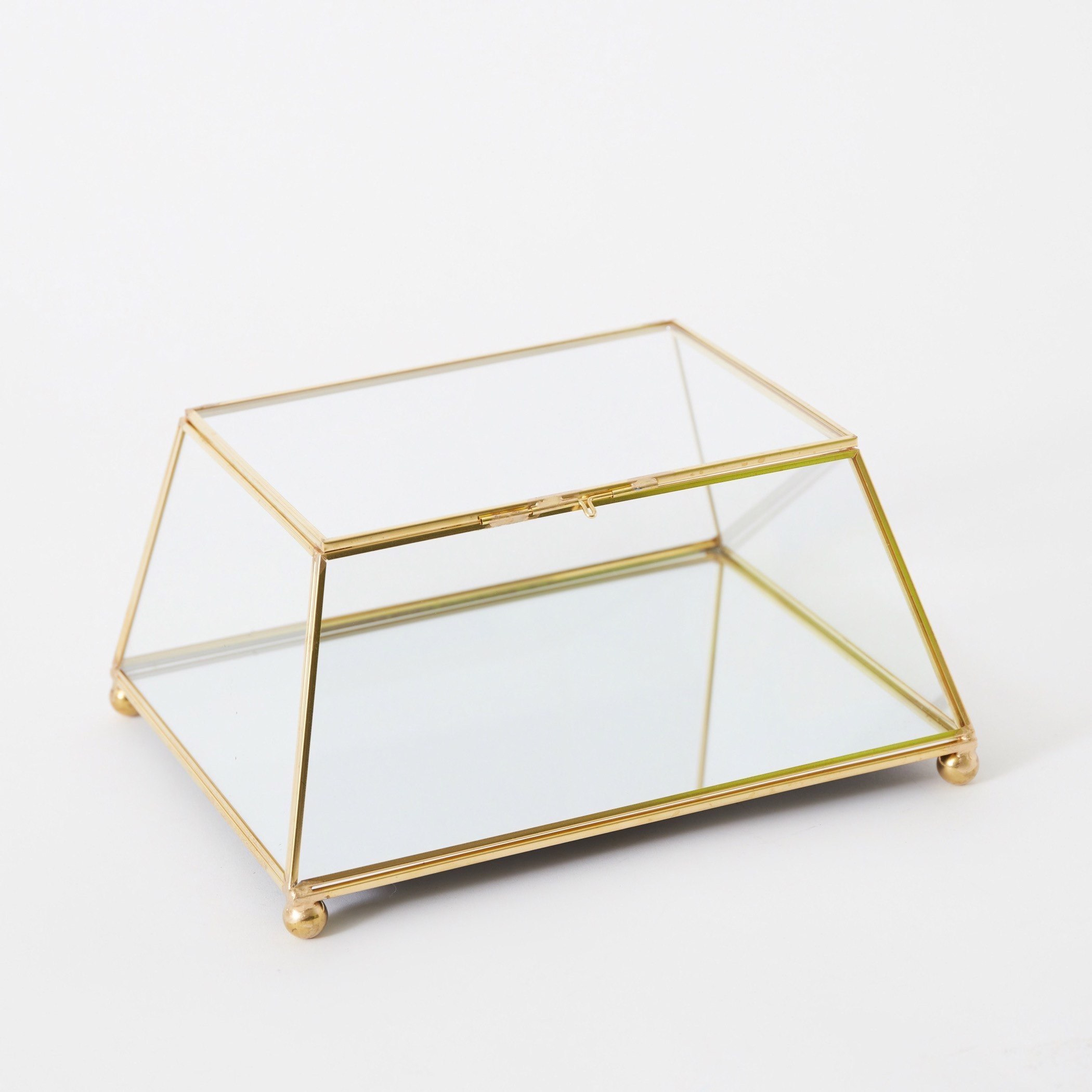 Verity Metal Glass Trapezium Box - 23x20x12 cm-hbxhomeware-homedecor-figurinesandornaments-image-6