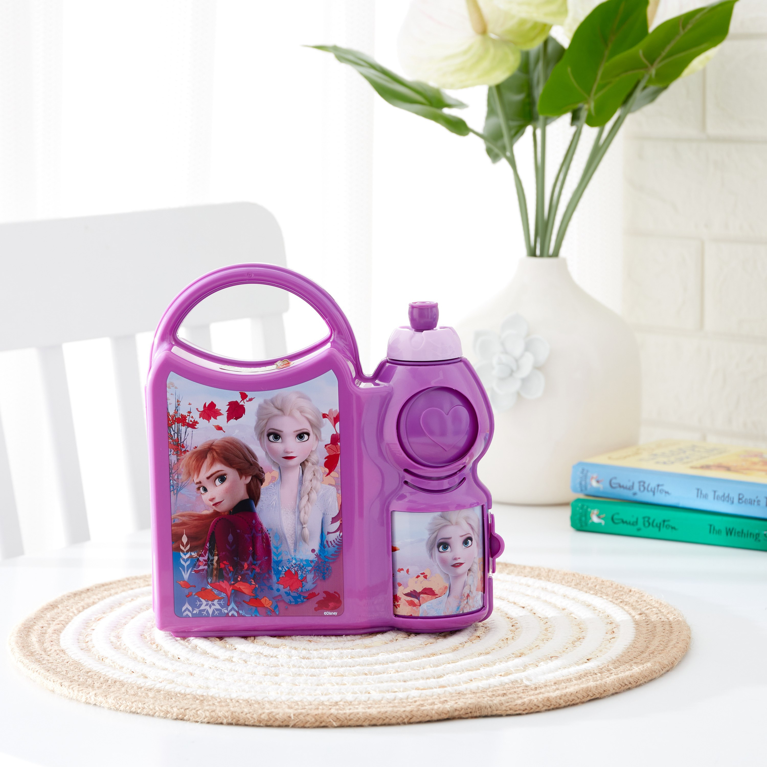 مجموعة كومبو بمقبض علوي وتصميم فروزن 2 وقارورة رياضية من ديزني - 400 مل-hbxhomeware-hbxkidsandyouth-image-1