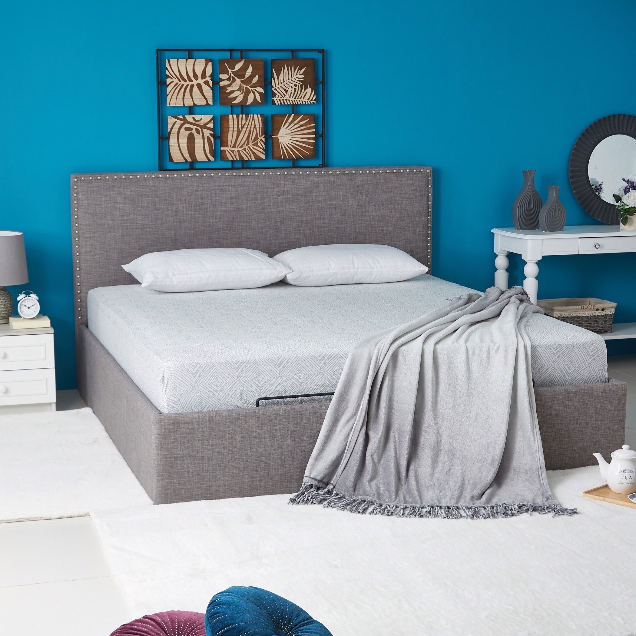مرتبة كوين بنوابض حلزونيّة وإسفنج عالي المرونة من آي لوكس - 140x200x26 سم-hbxbedroom-mattresses-queen-image-7