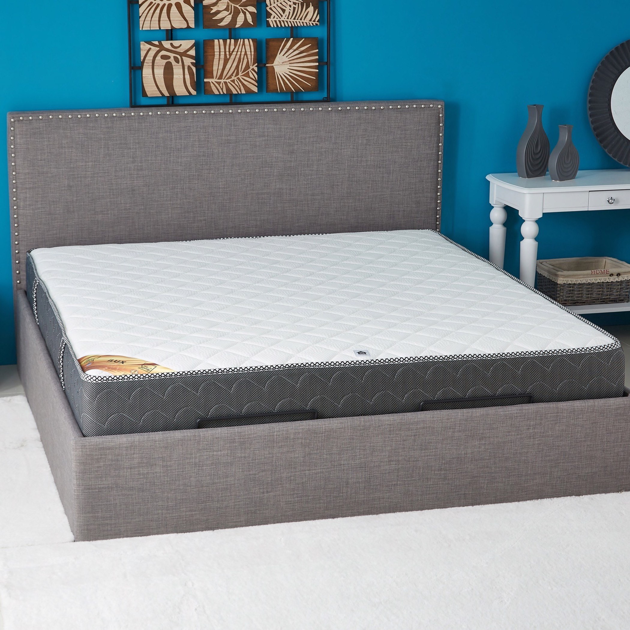 مرتبة سوبر كينج بنوابض حلزونيّة وإسفنج عالي المرونة من آي لوكس - 200x200x26 سم-hbxfurniture-mattresses-superking-image-7