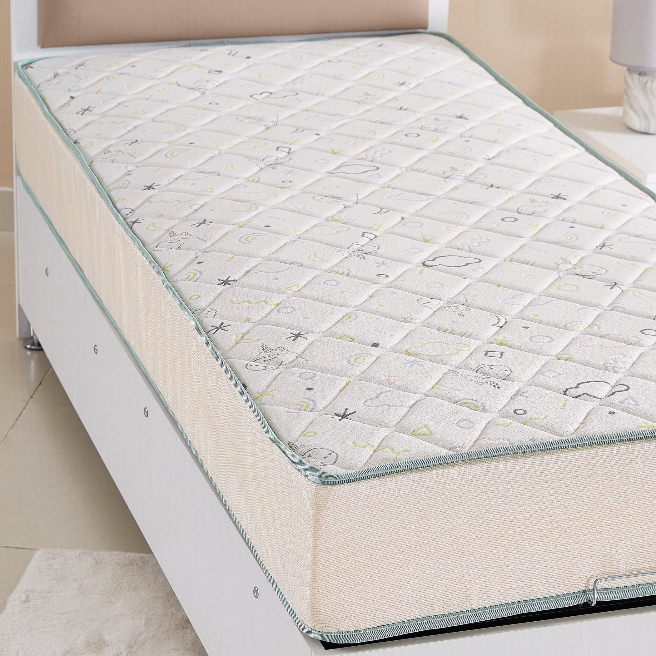 مرتبة مراهقين فردية إسفنج ونوابض حلزونية من آي هابي - 100x200x22 سم-hbxfurniture-bedroom-mattresses-single-image-7