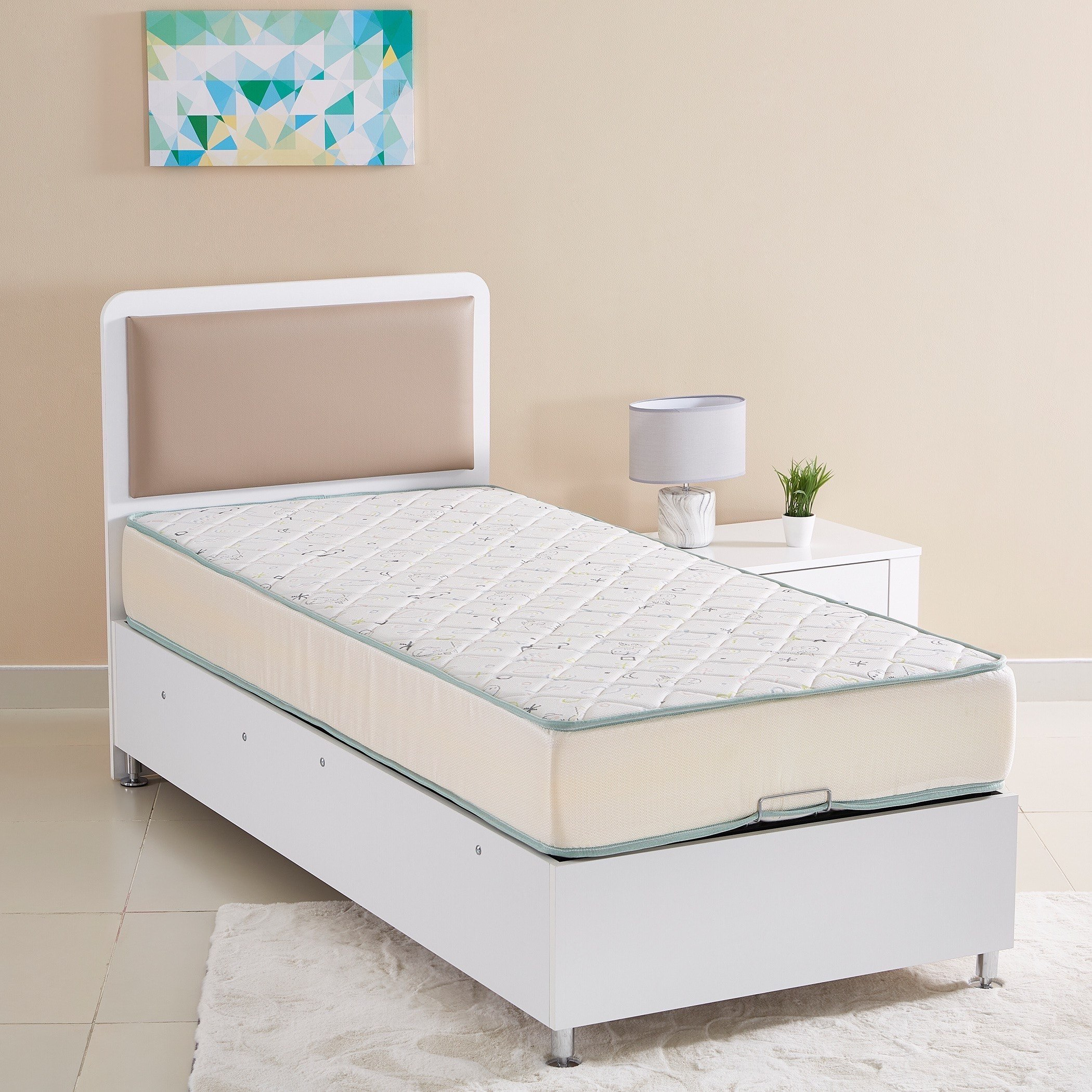 مرتبة توين إسفنج ونوابض جيبية من آي هابي - 120x200x24 سم-hbxfurniture-mattresses-twin-image-6
